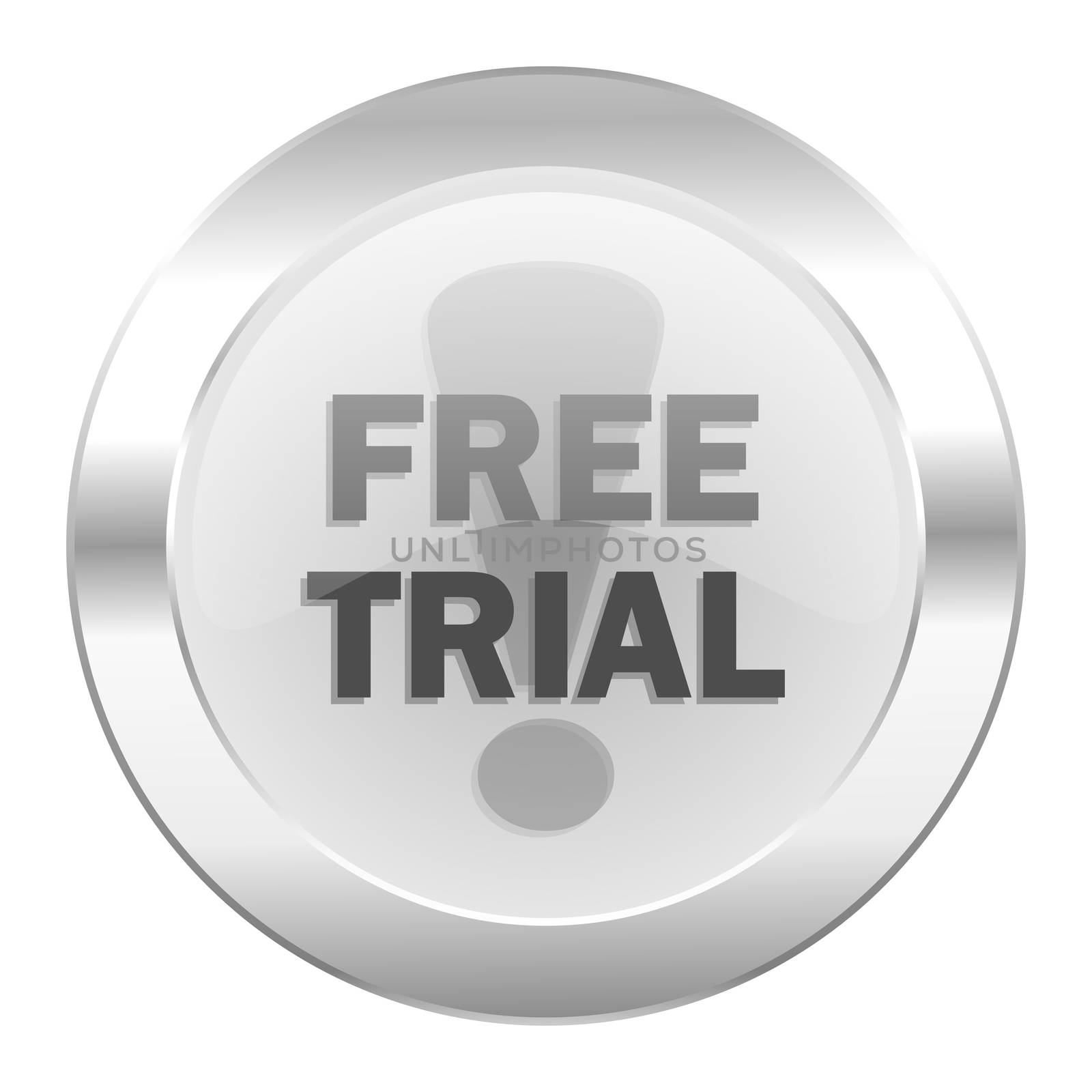 free trial chrome web icon isolated