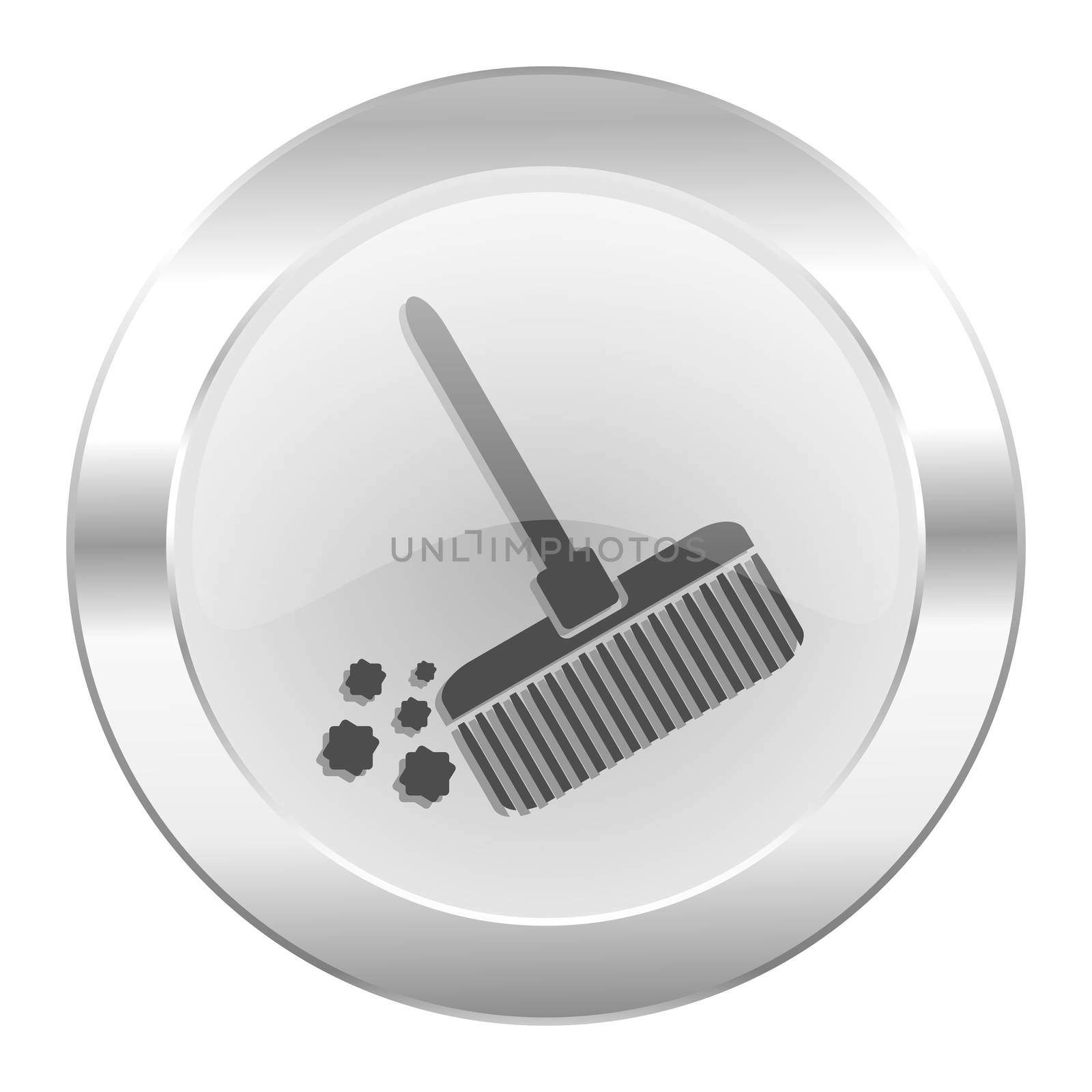broom chrome web icon isolated