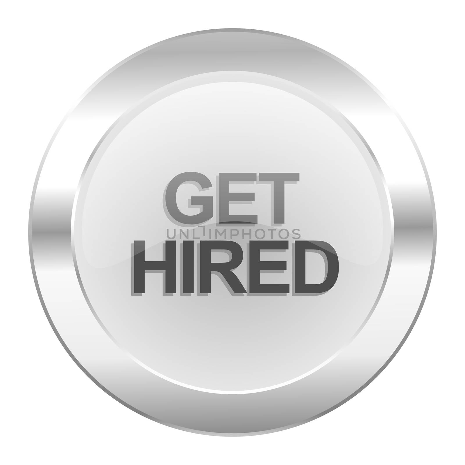 get hired chrome web icon isolated