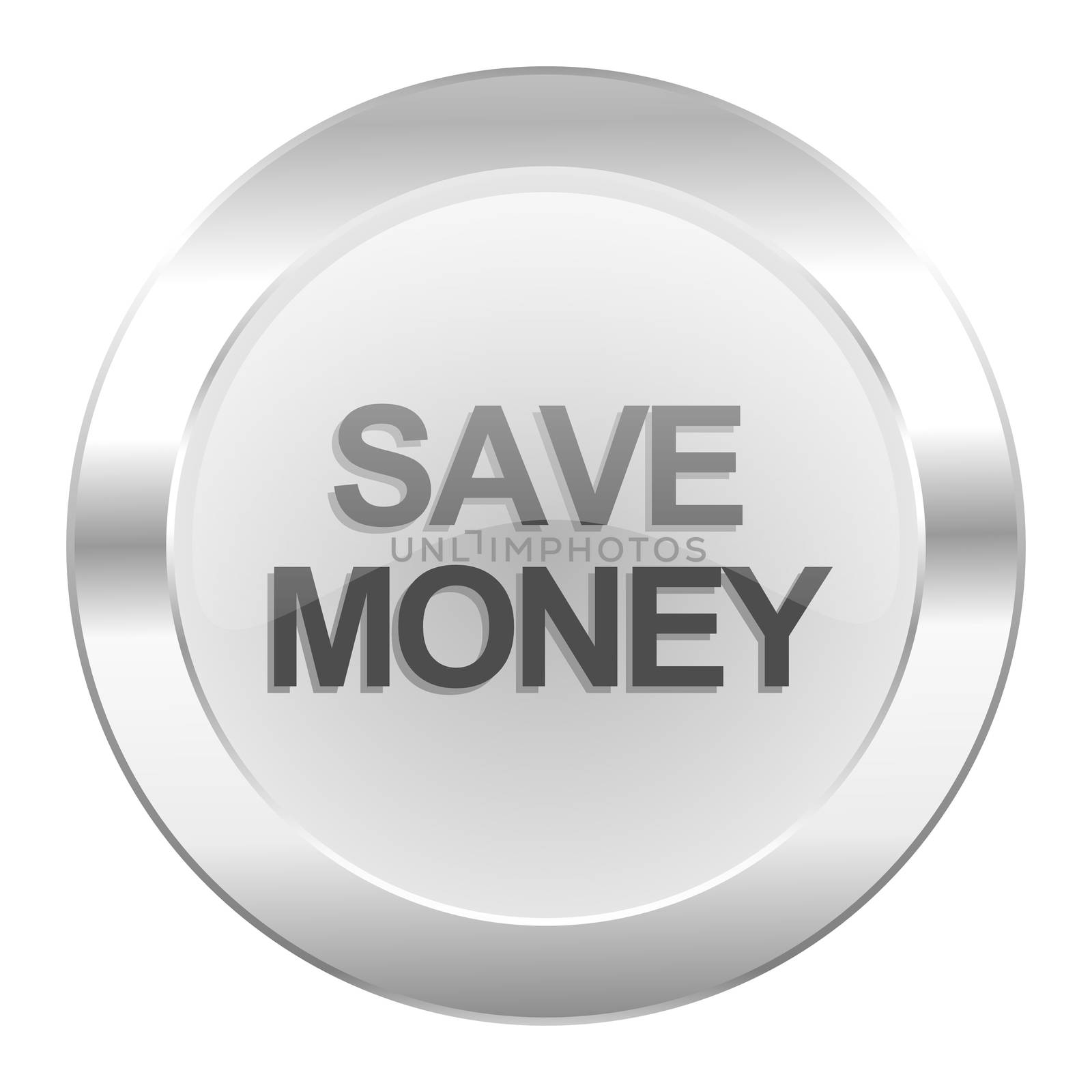 save money chrome web icon isolated