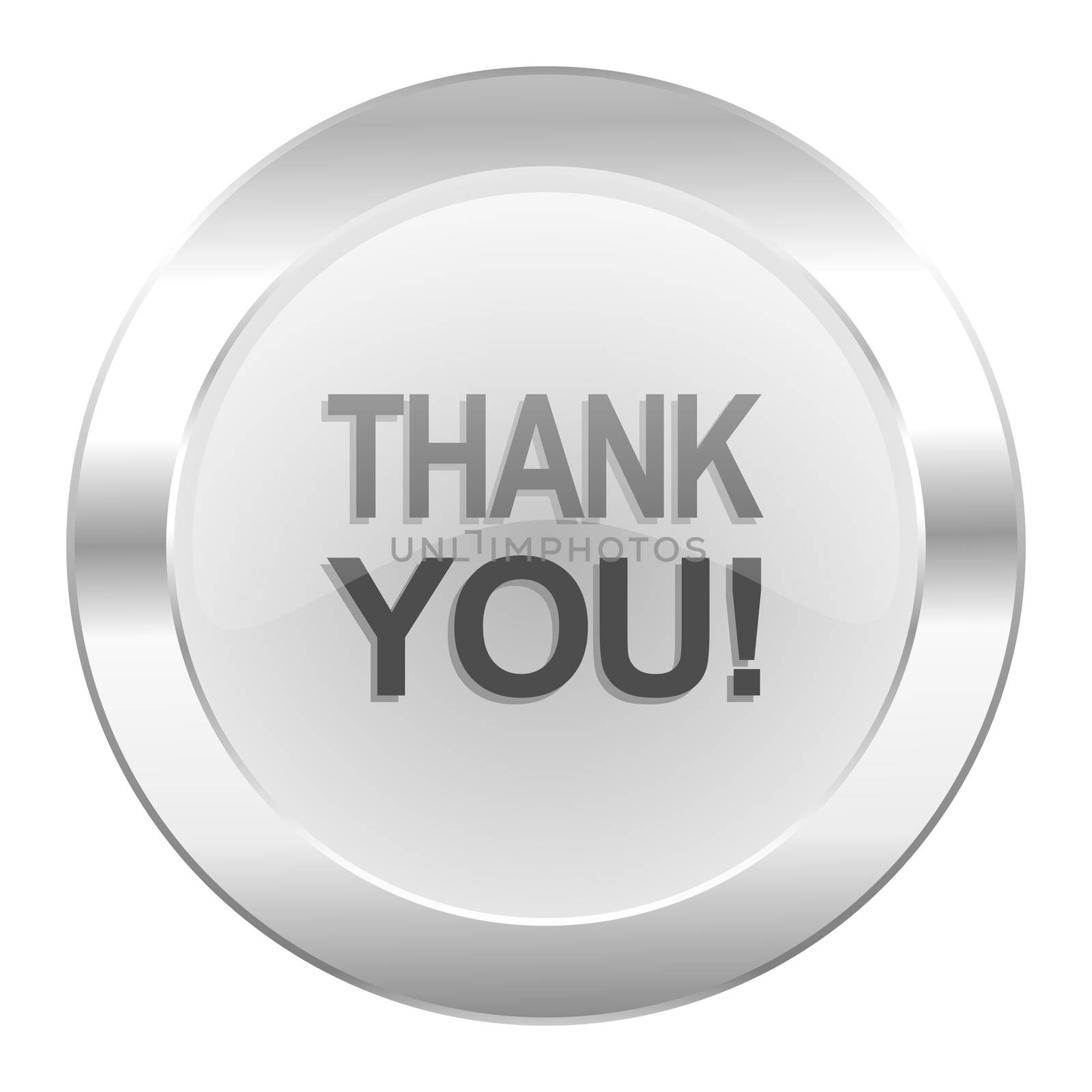 thank you chrome web icon isolated