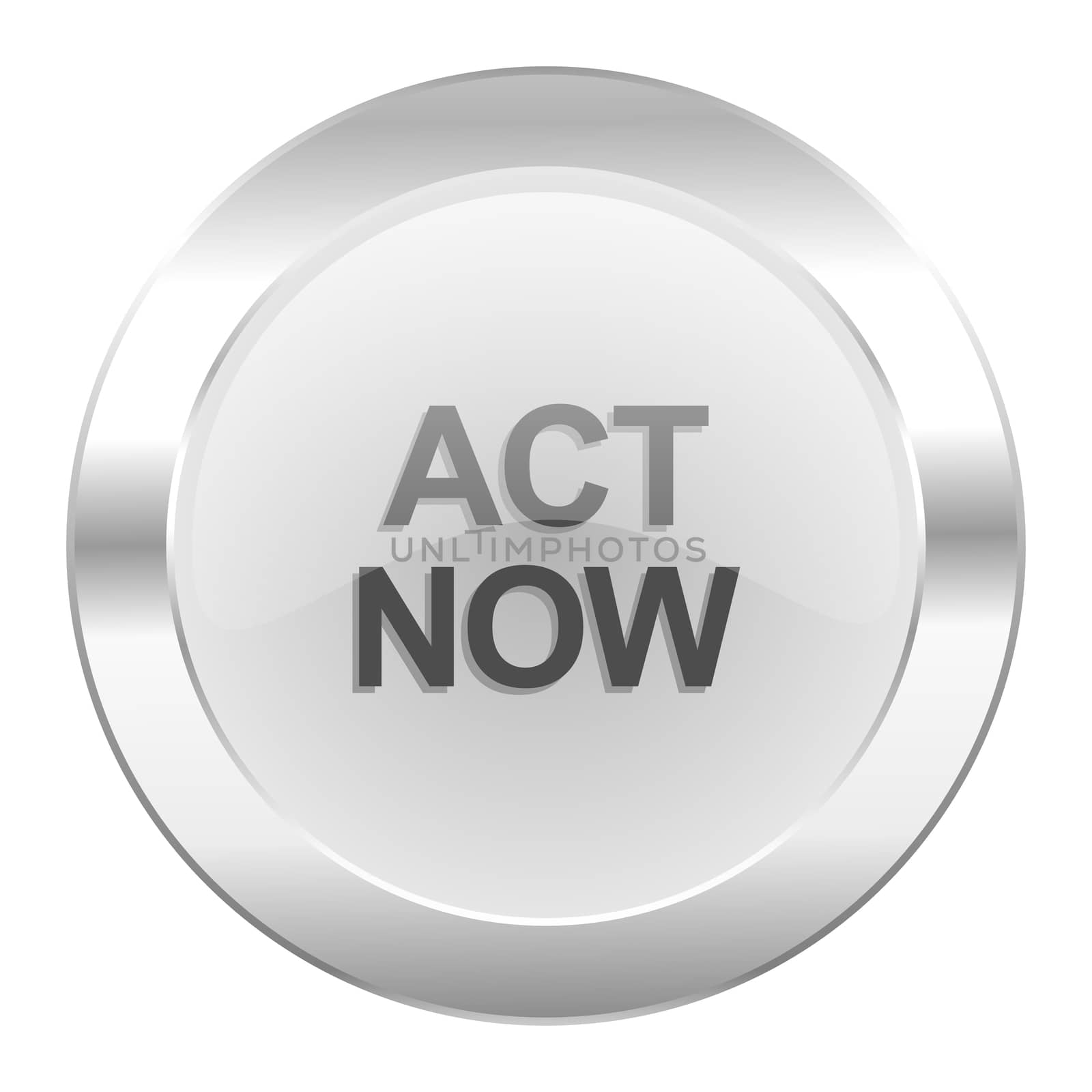act now chrome web icon isolated