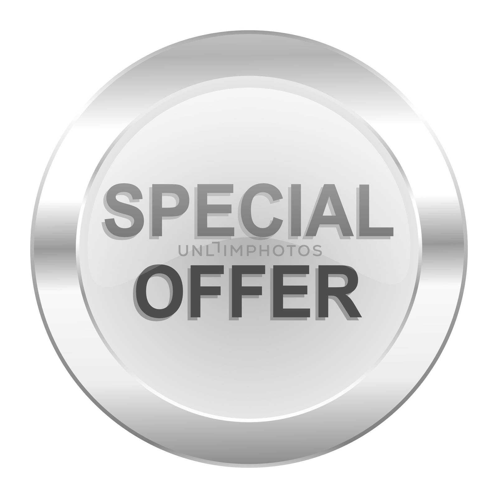 special offer chrome web icon isolated