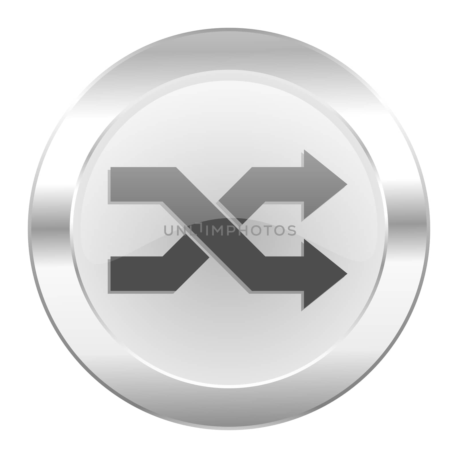 aleatory chrome web icon isolated