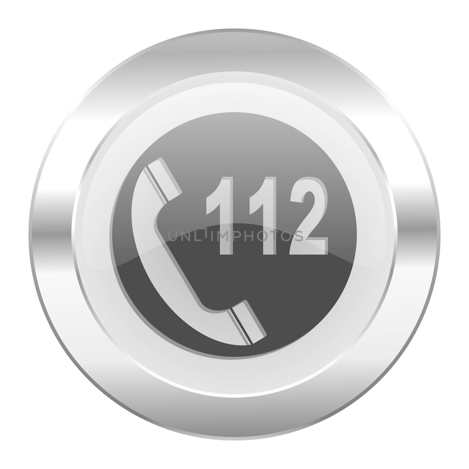 emergency call chrome web icon isolated