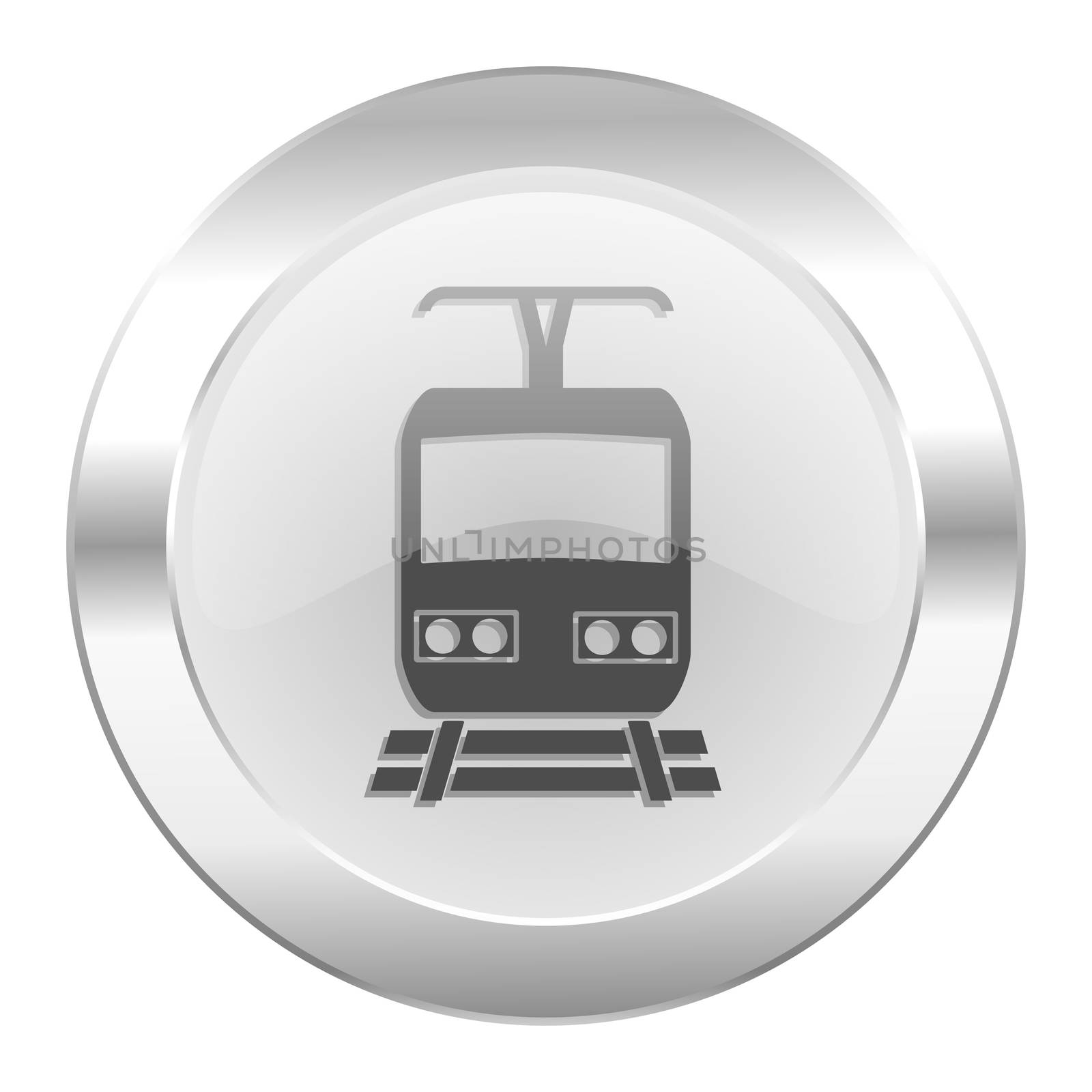 train chrome web icon isolated