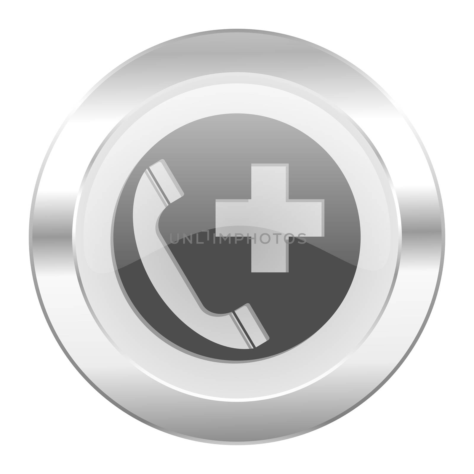 emergency call chrome web icon isolated