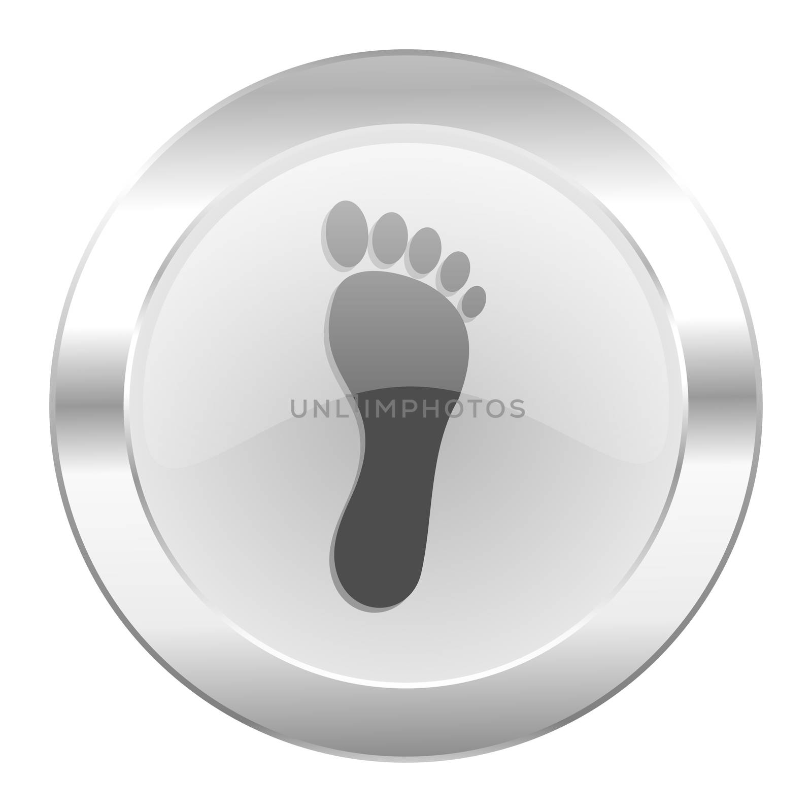 foot chrome web icon isolated