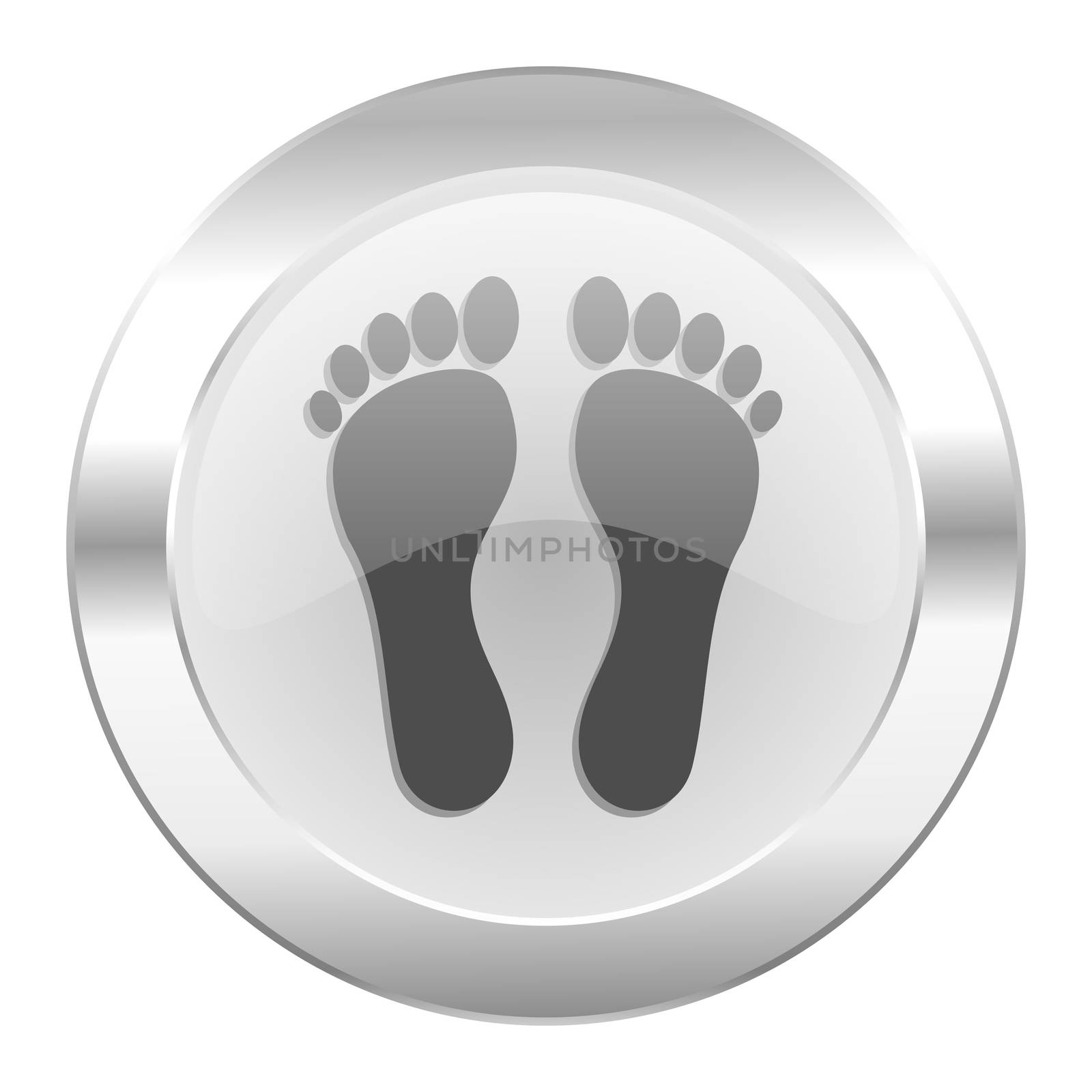 foot chrome web icon isolated