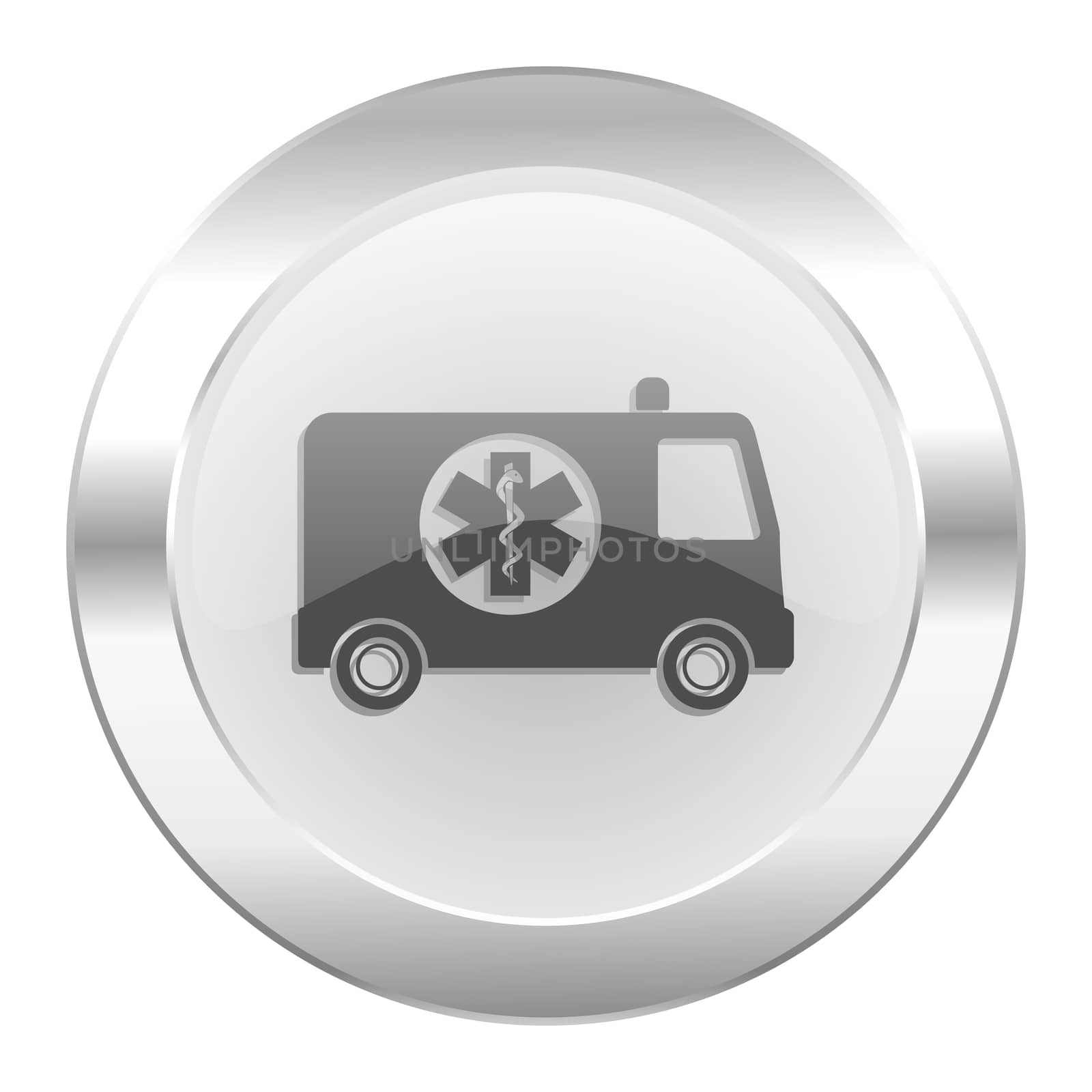 ambulance chrome web icon isolated