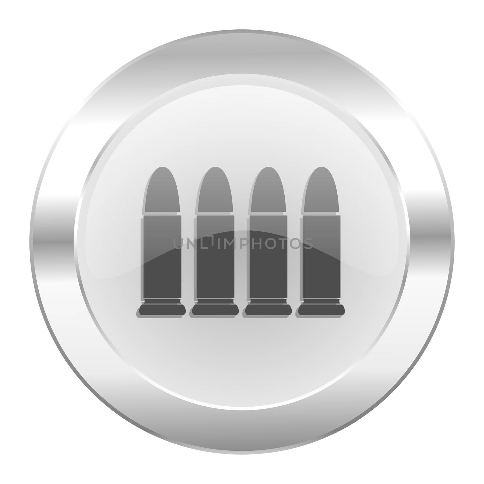 ammunition chrome web icon isolated