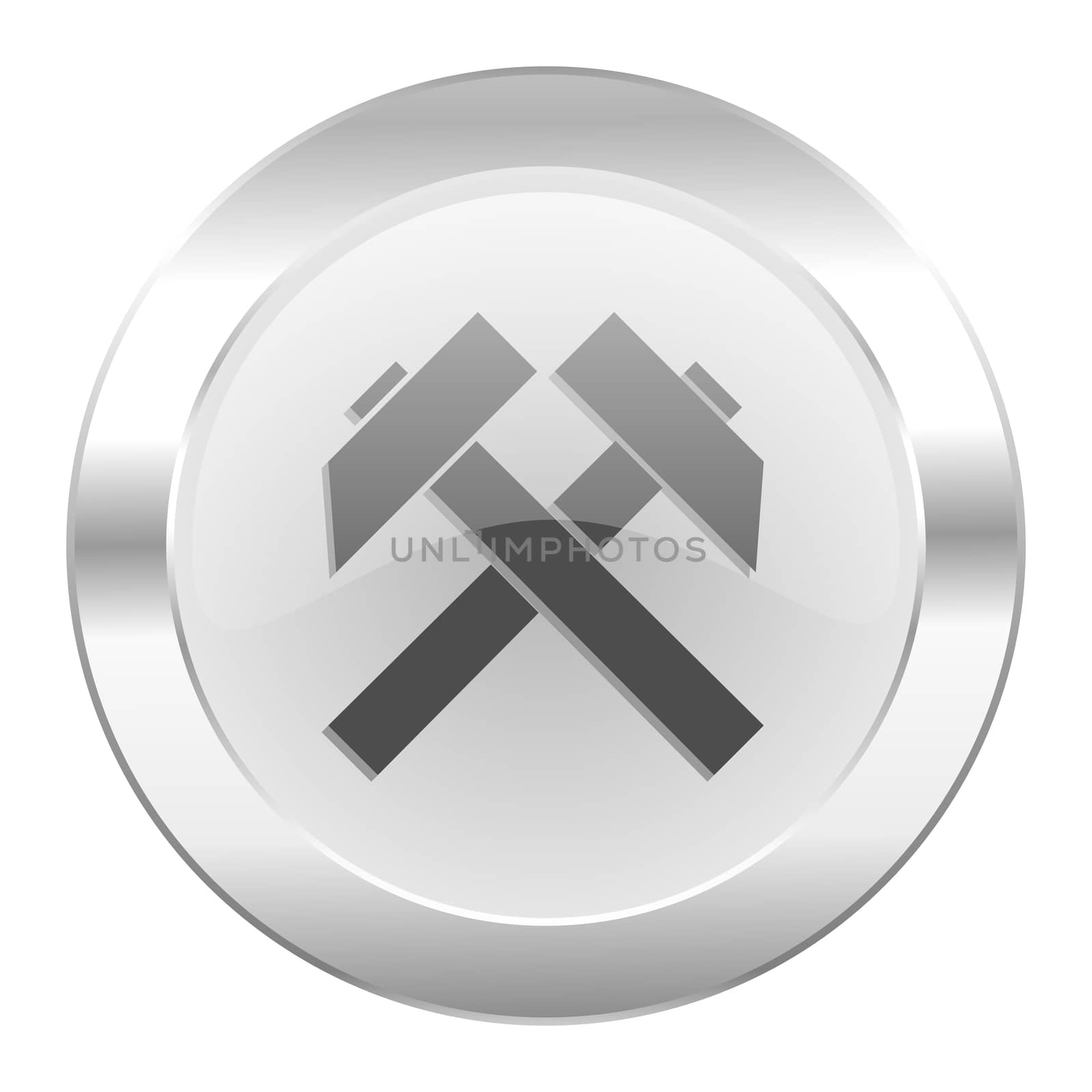 mining chrome web icon isolated