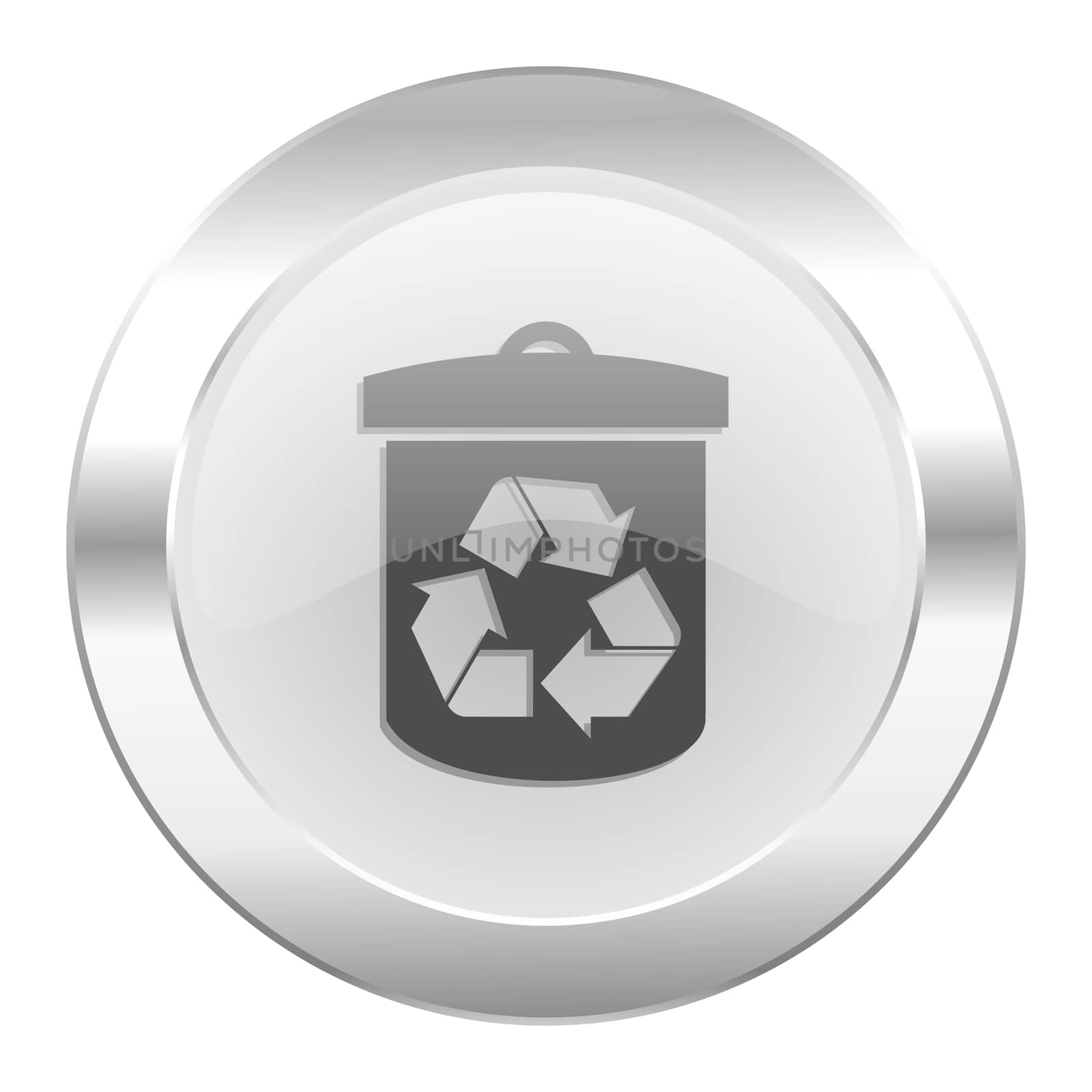 recycle chrome web icon isolated