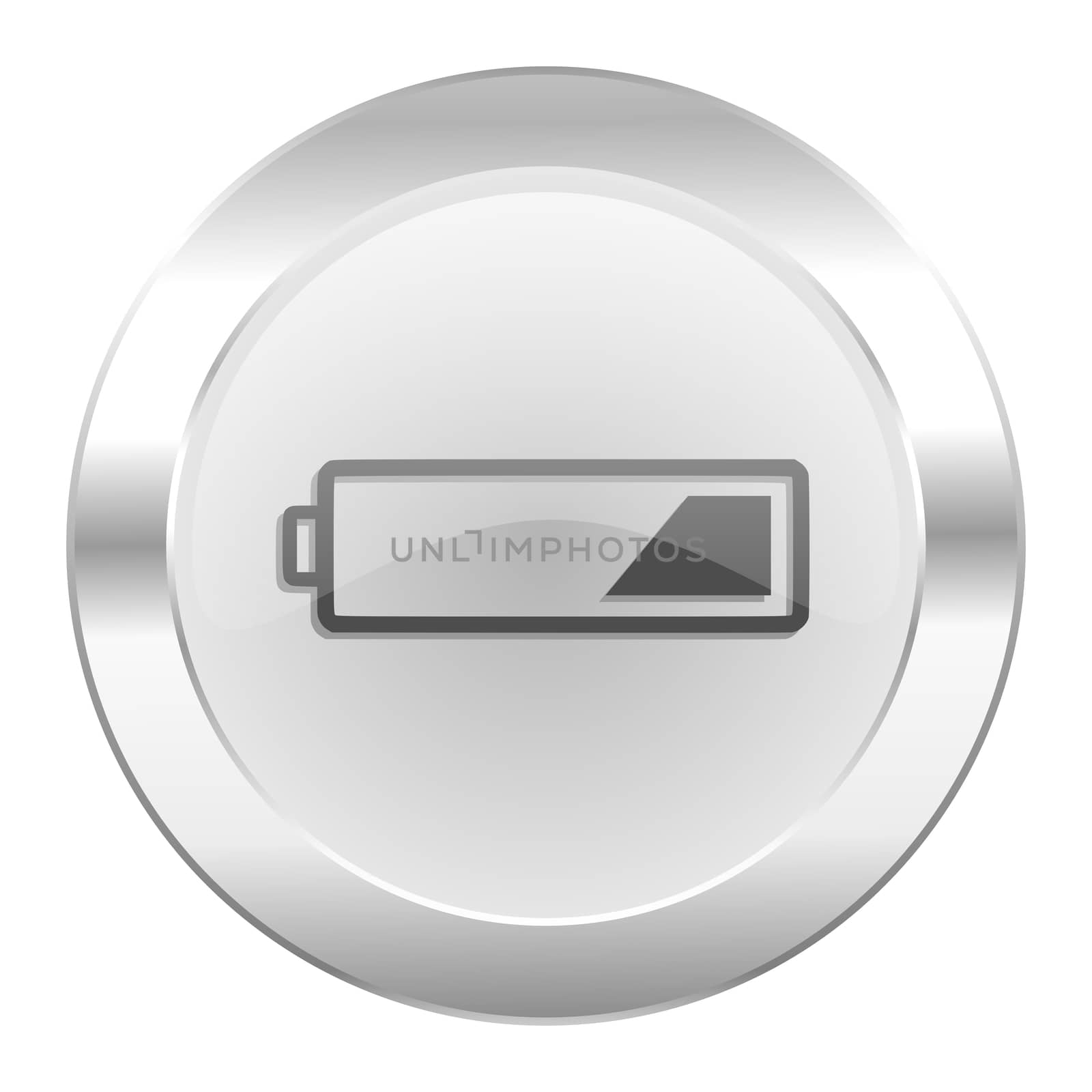 battery chrome web icon isolated