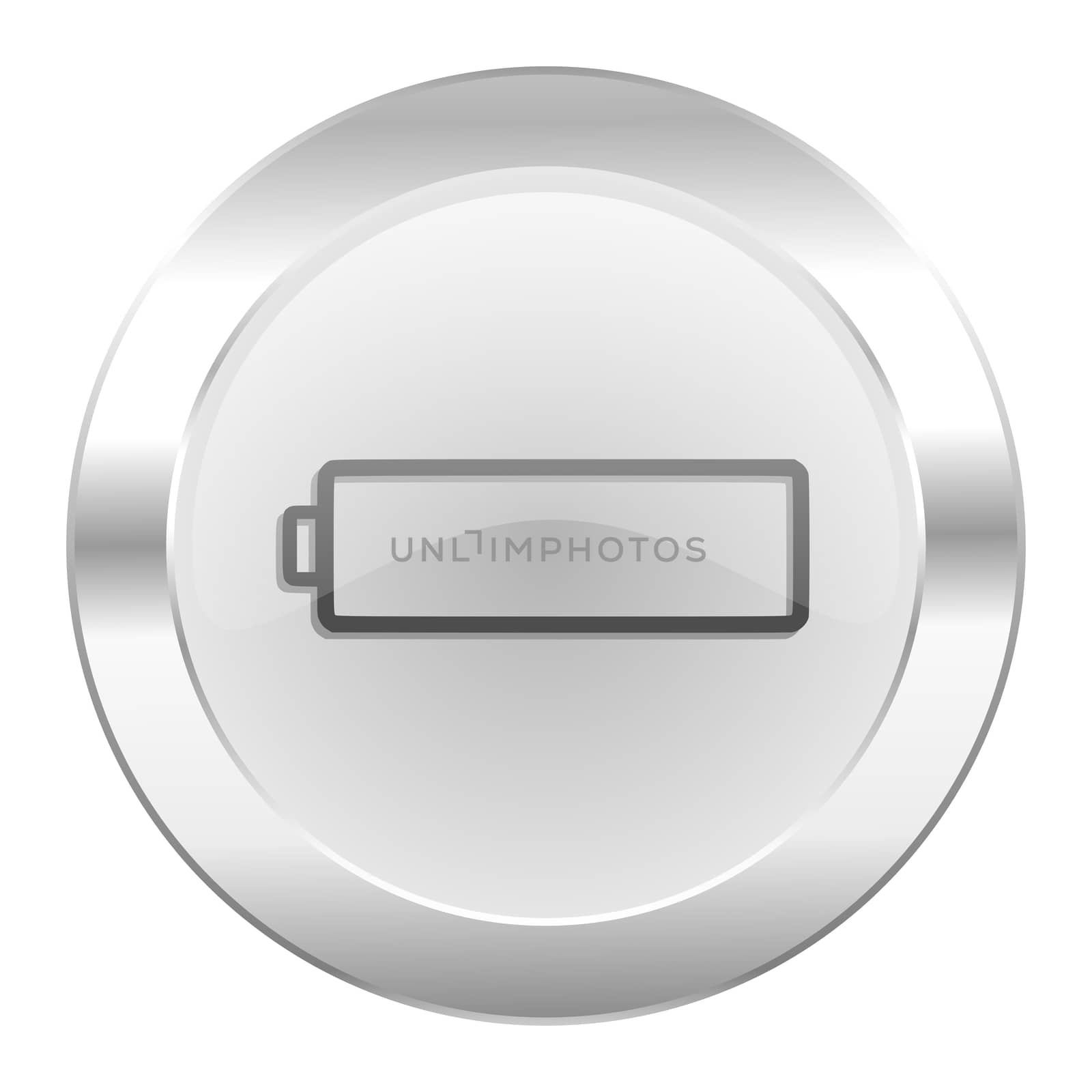 battery chrome web icon isolated