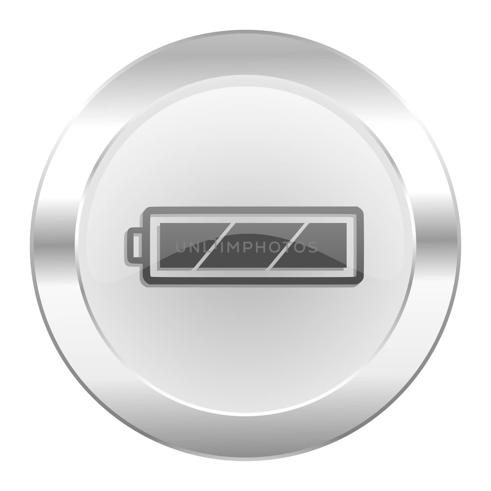 battery chrome web icon isolated