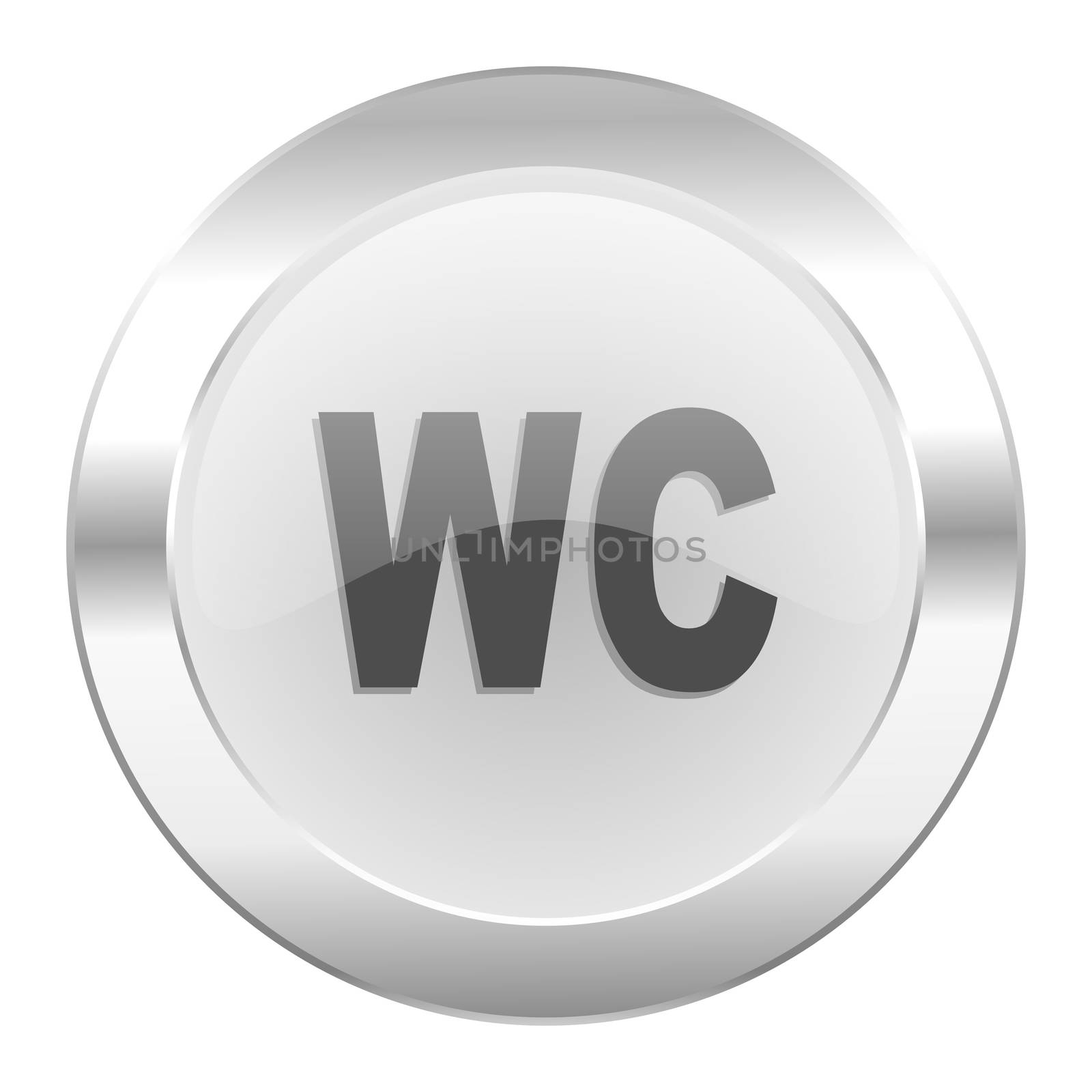 toilet chrome web icon isolated
