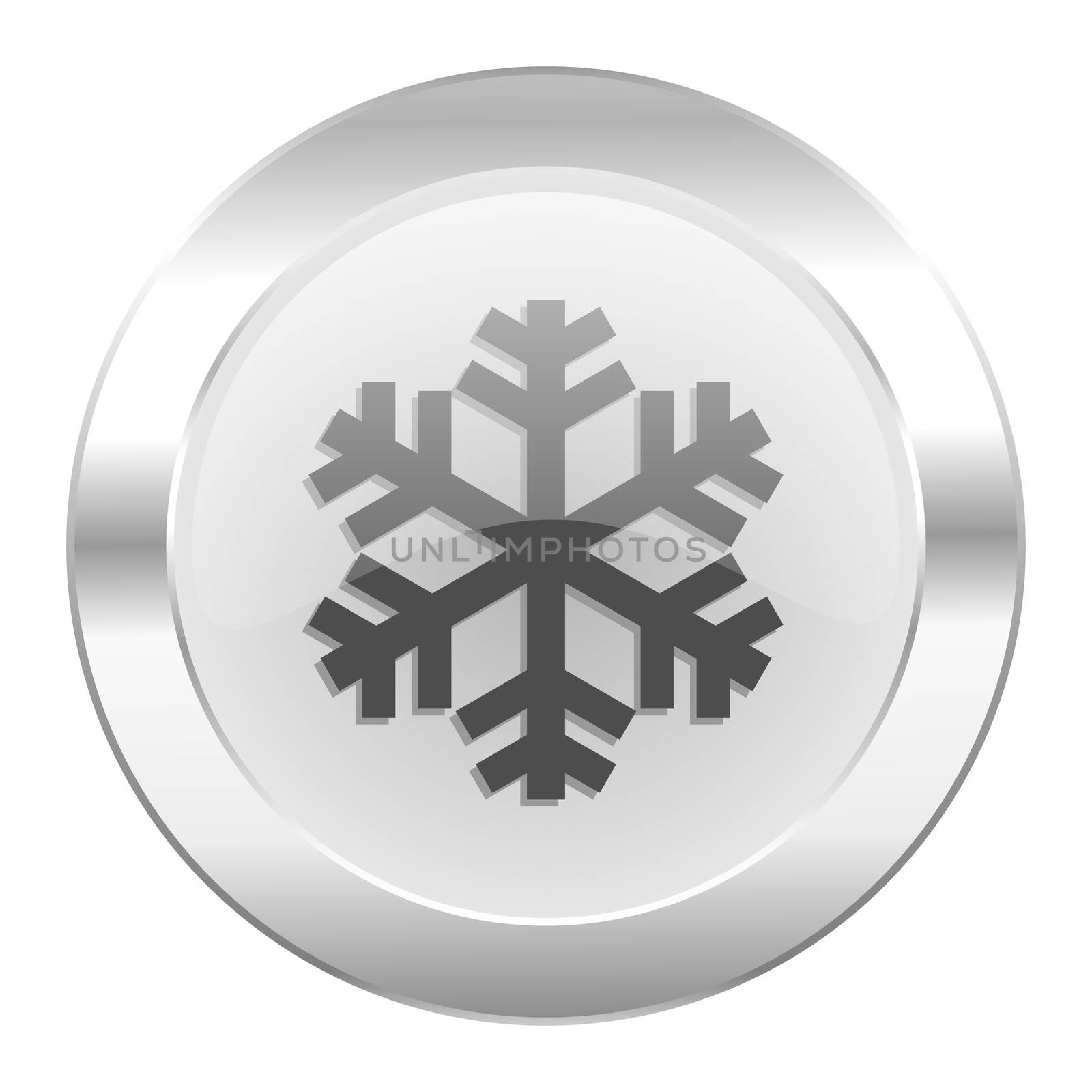 snow chrome web icon isolated