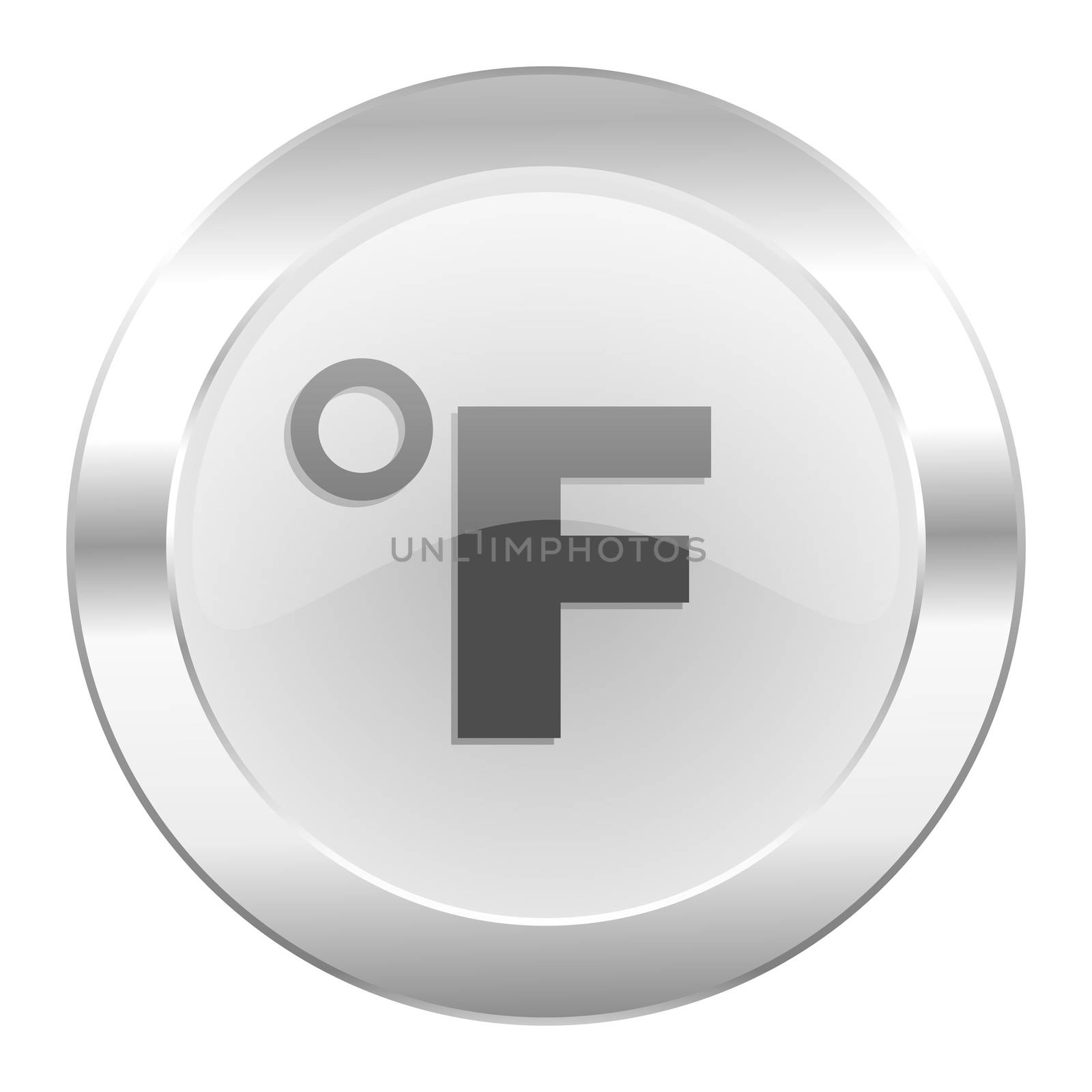 fahrenheit chrome web icon isolated