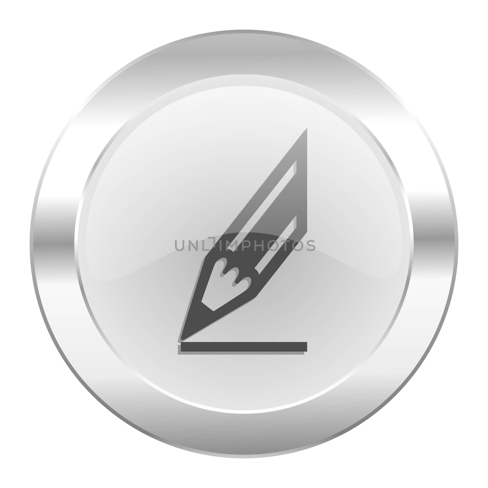 pencil chrome web icon isolated