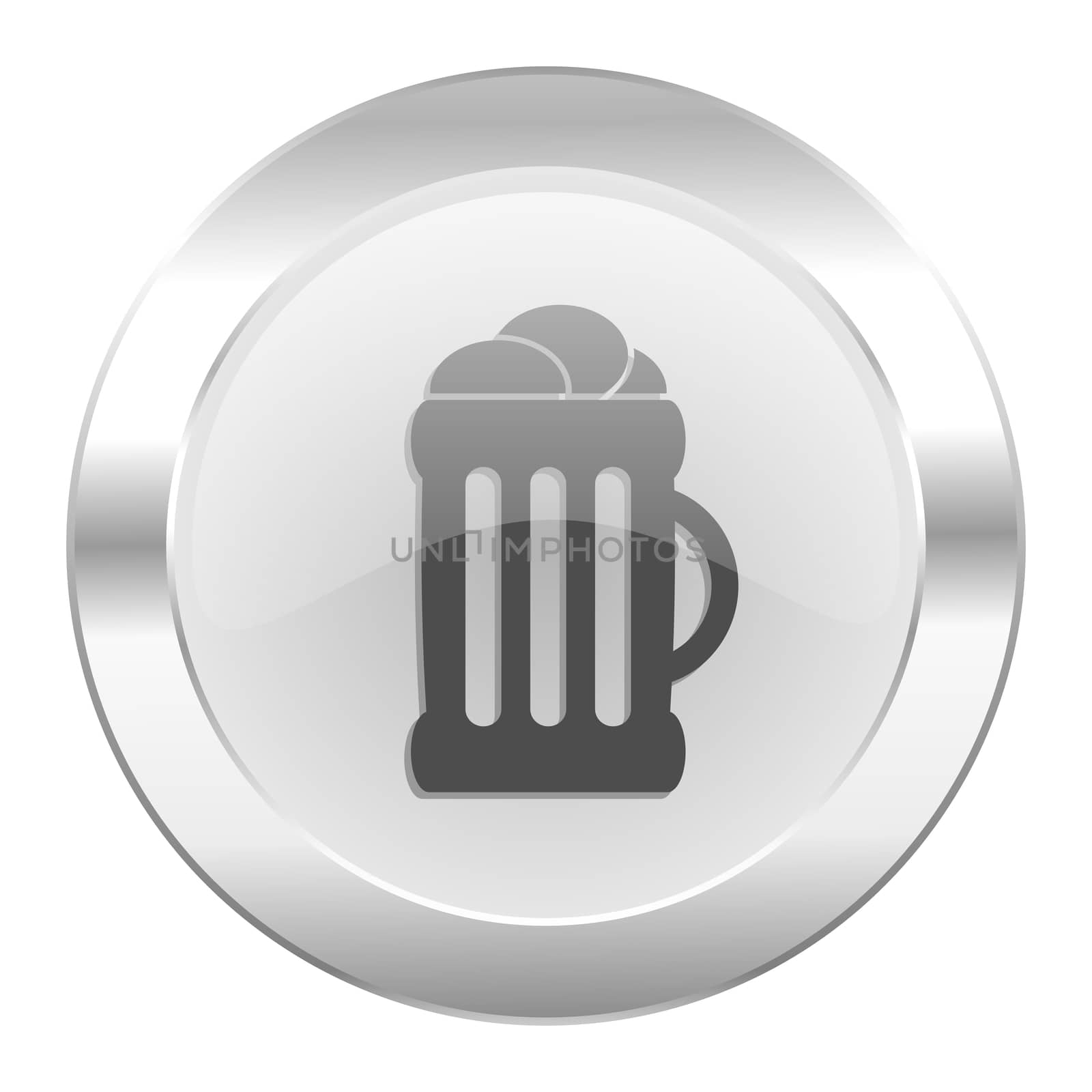 beer chrome web icon isolated