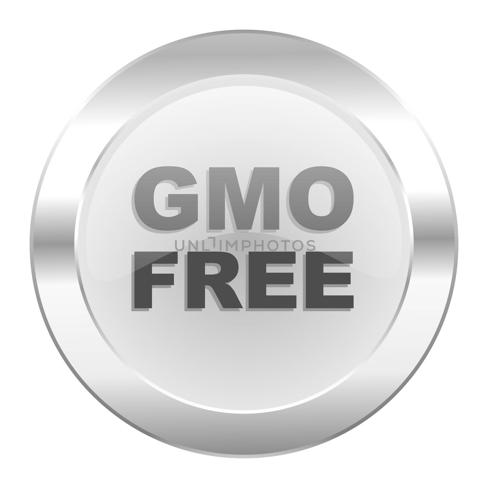 gmo free chrome web icon isolated