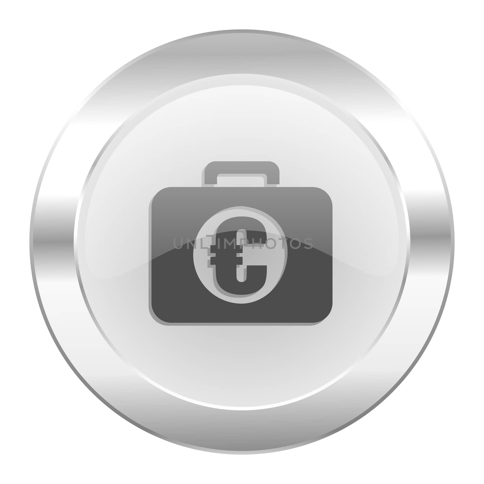 financial chrome web icon isolated