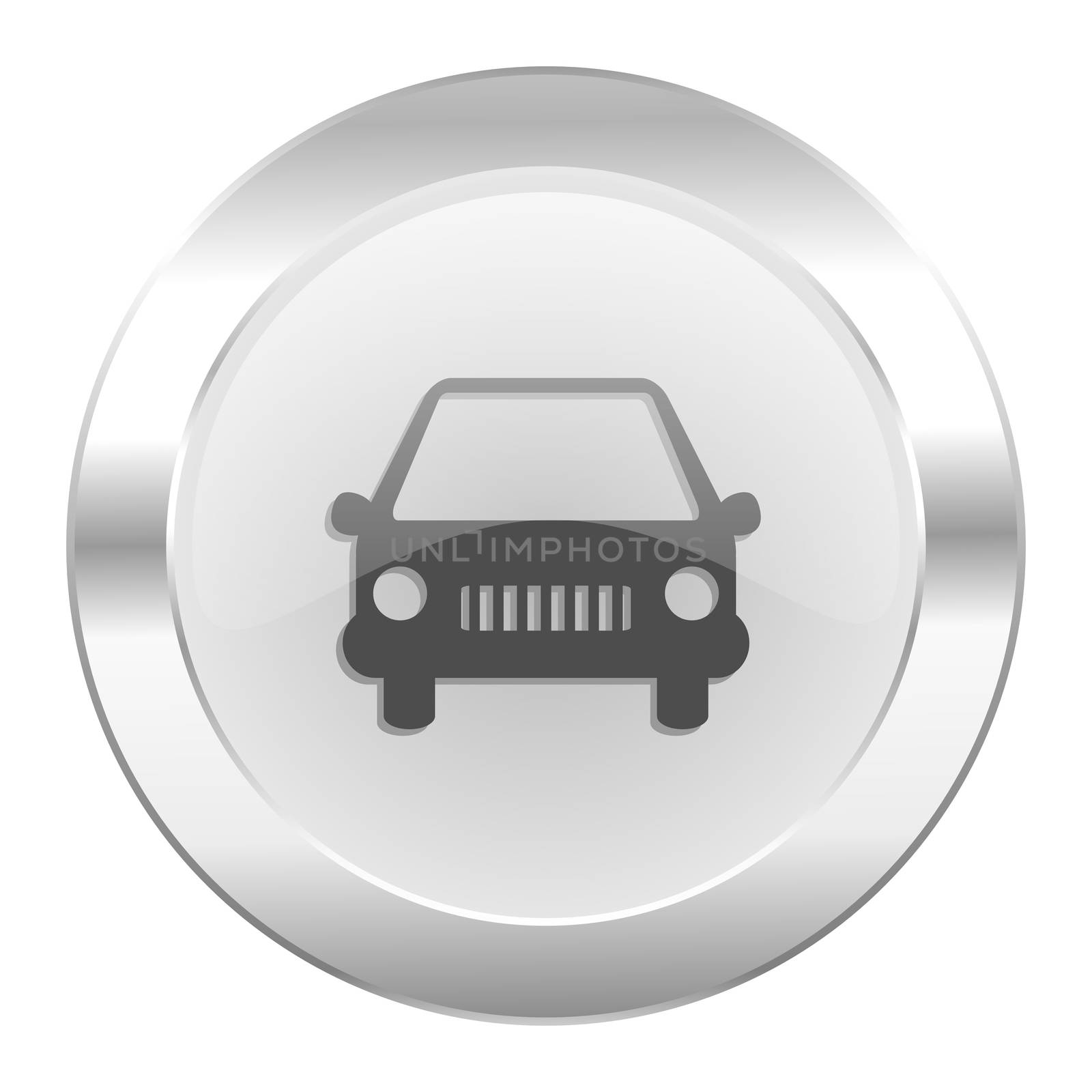 car chrome web icon isolated
