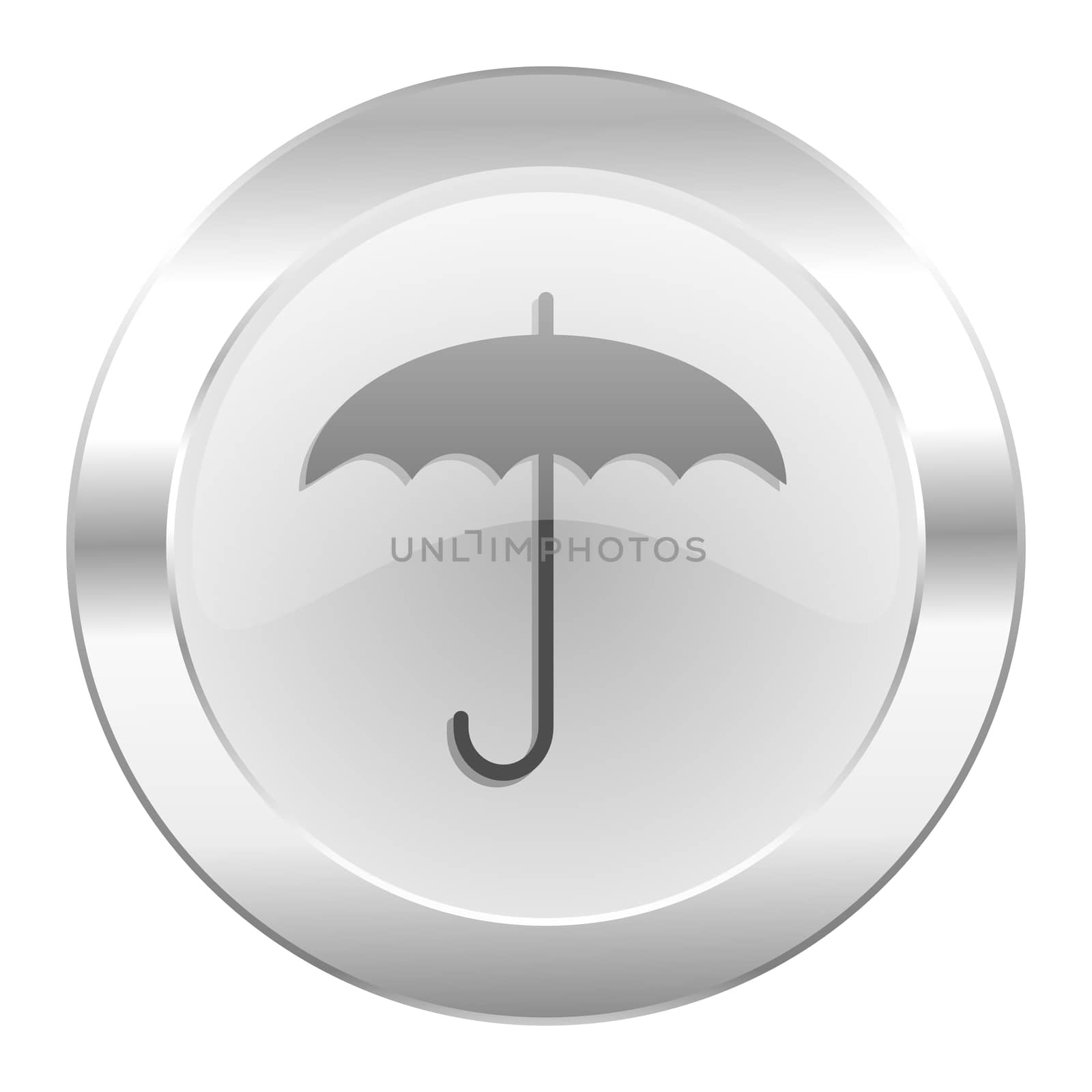umbrella chrome web icon isolated