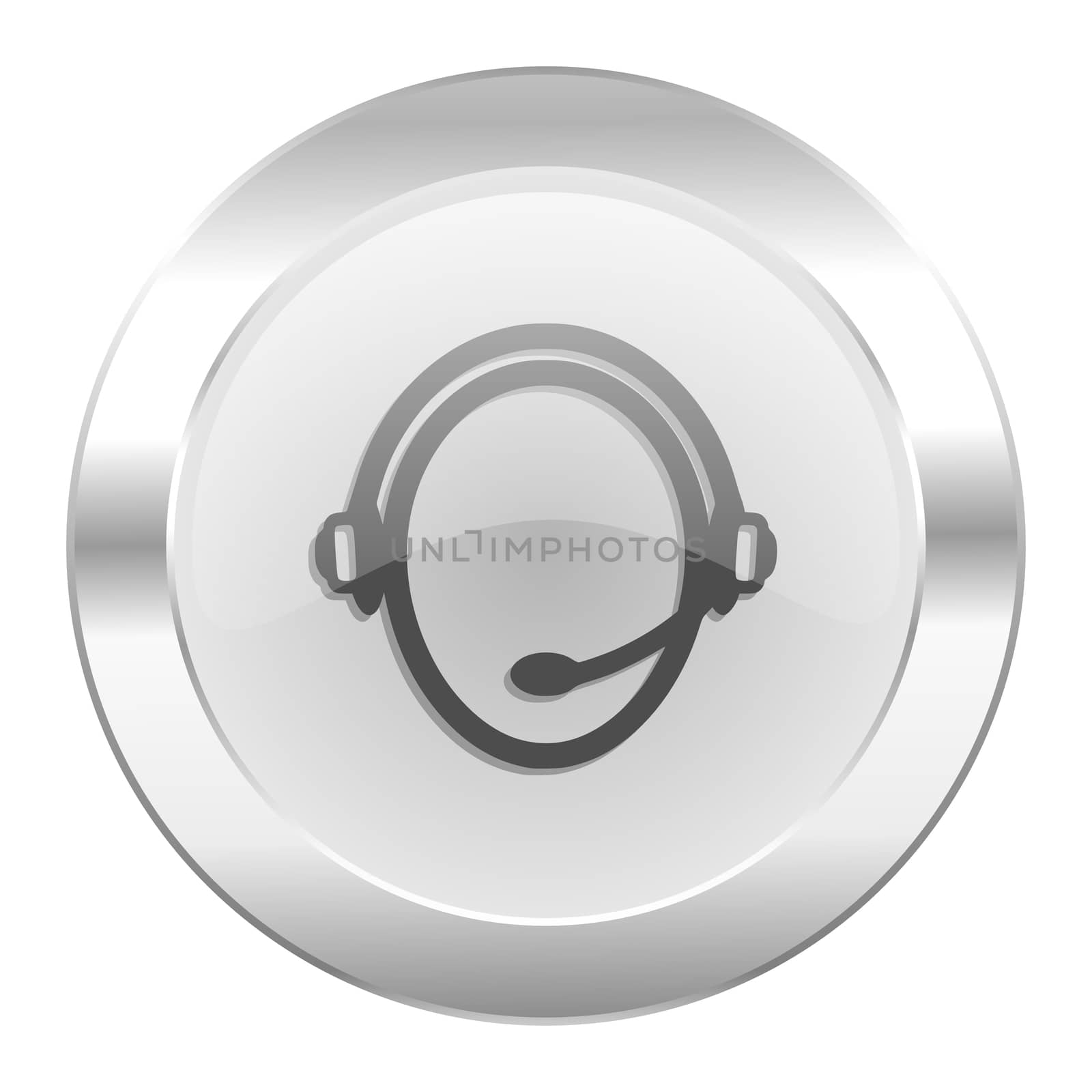 customer service chrome web icon isolated