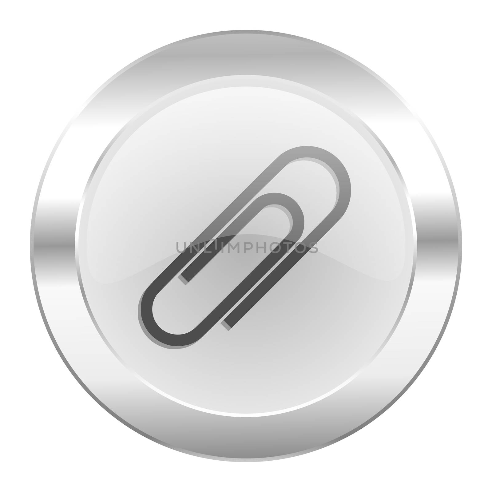 paperclip chrome web icon isolated