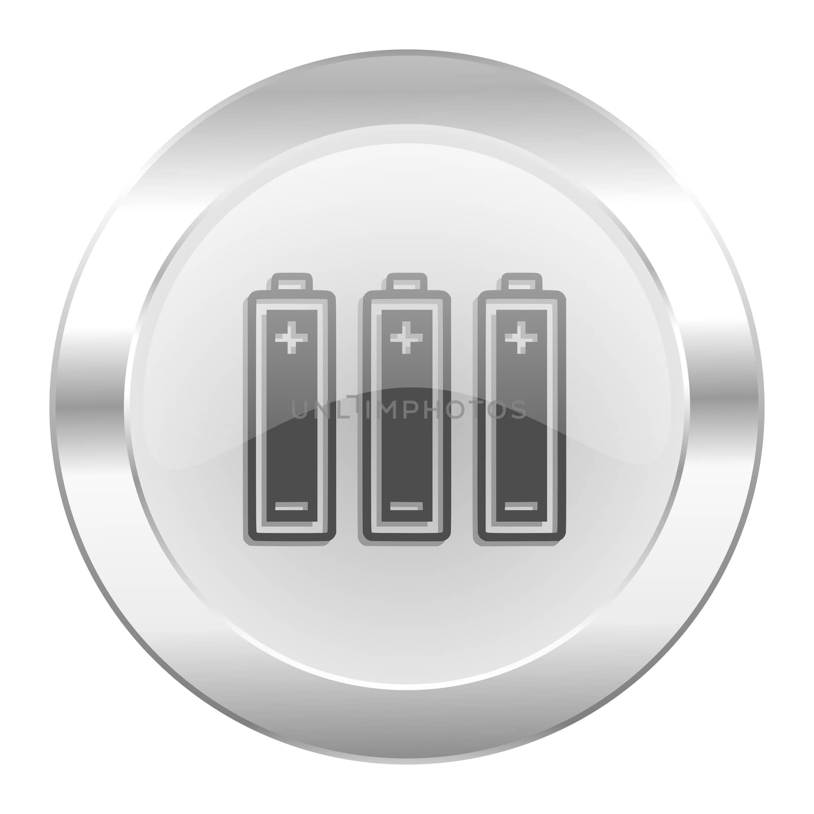 battery chrome web icon isolated