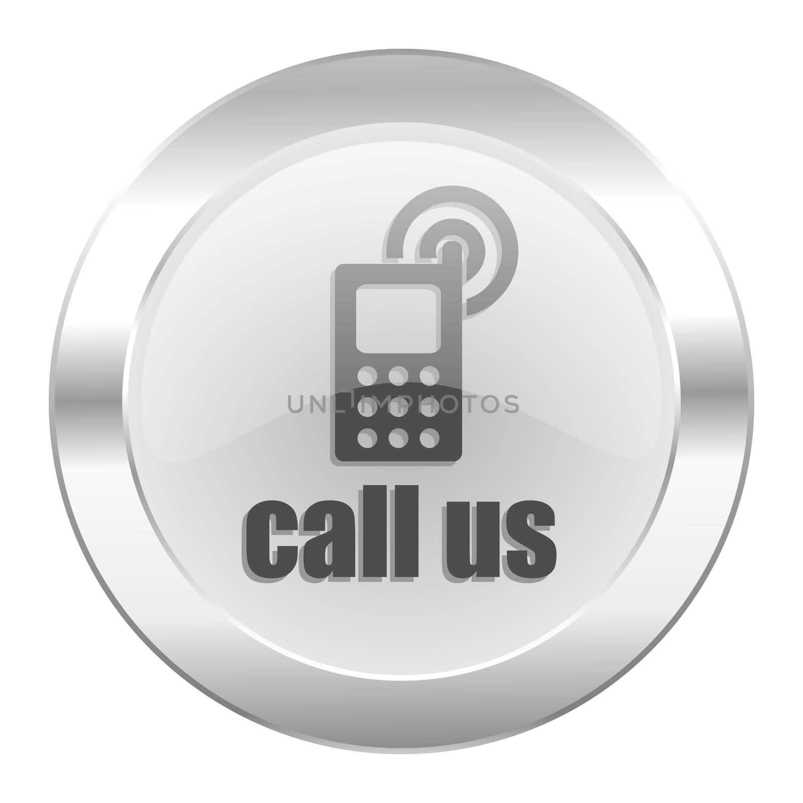 call us chrome web icon isolated