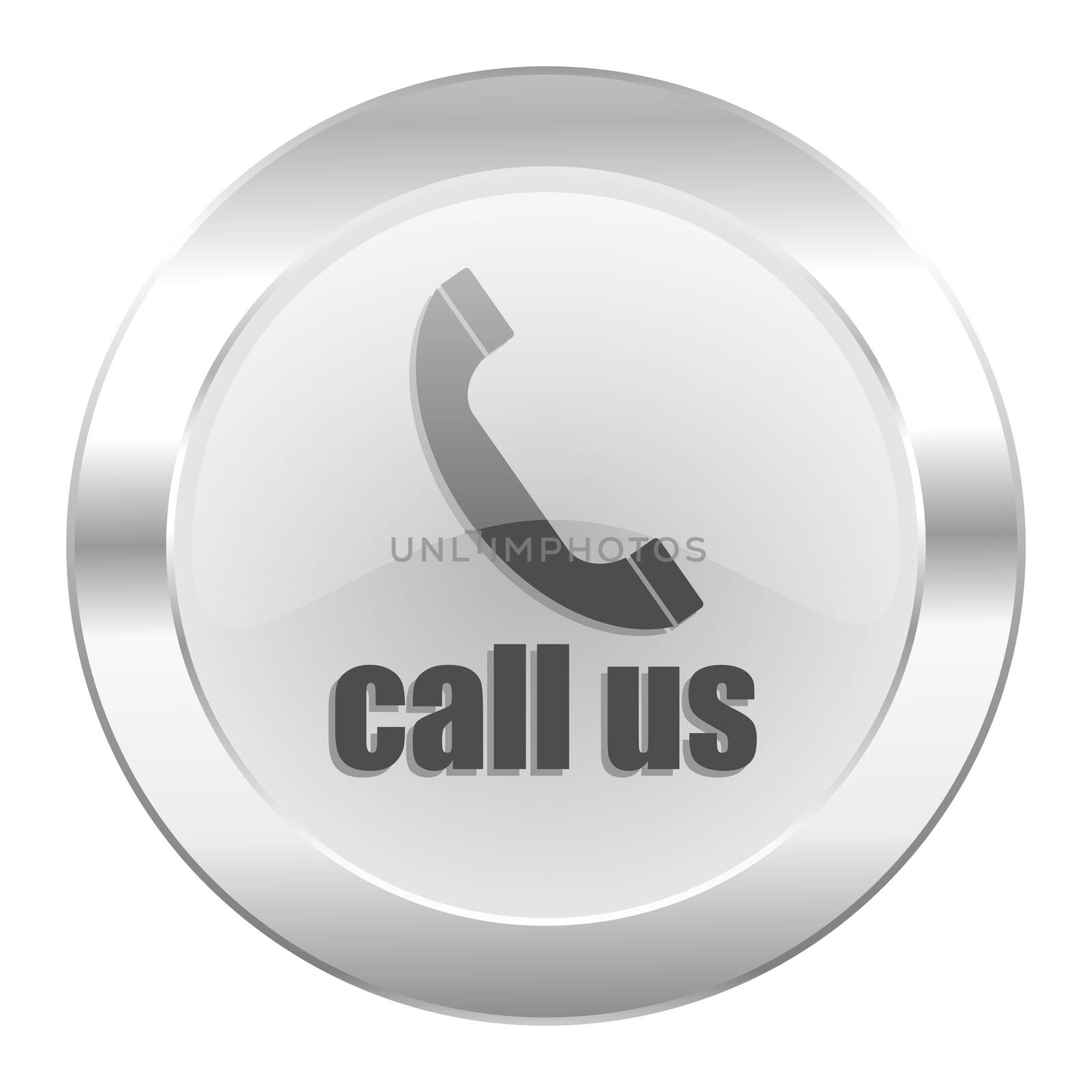 call us chrome web icon isolated