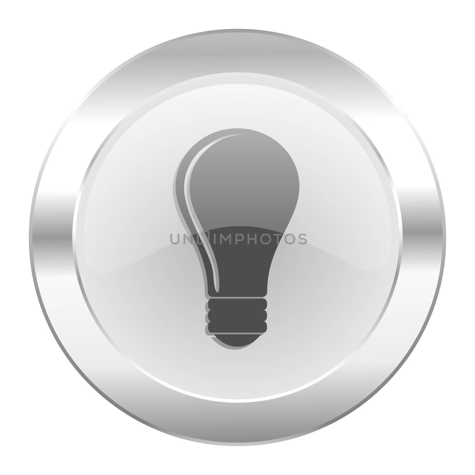 bulb chrome web icon isolated