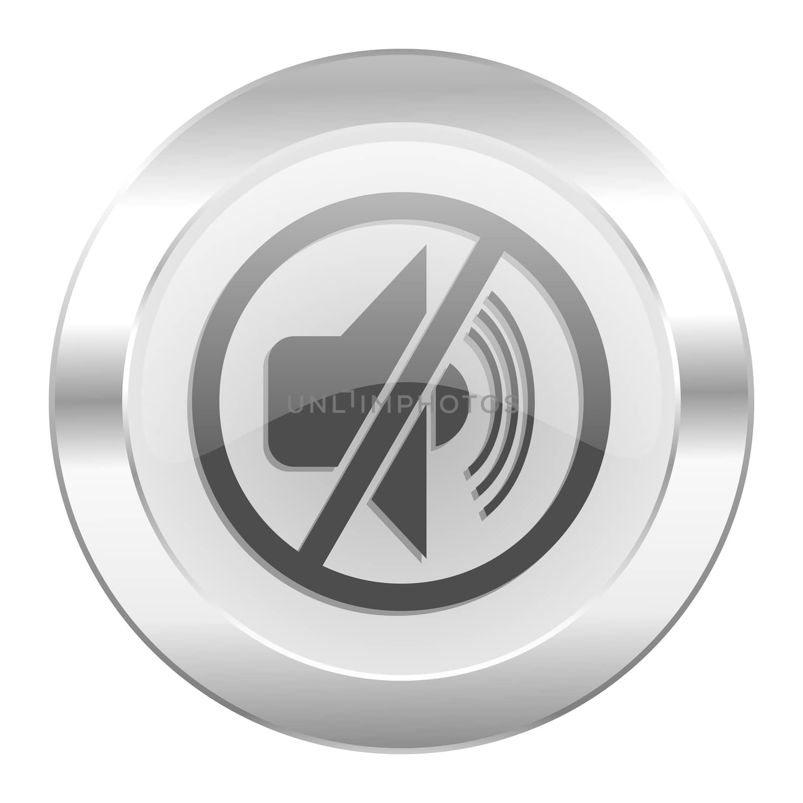 mute chrome web icon isolated