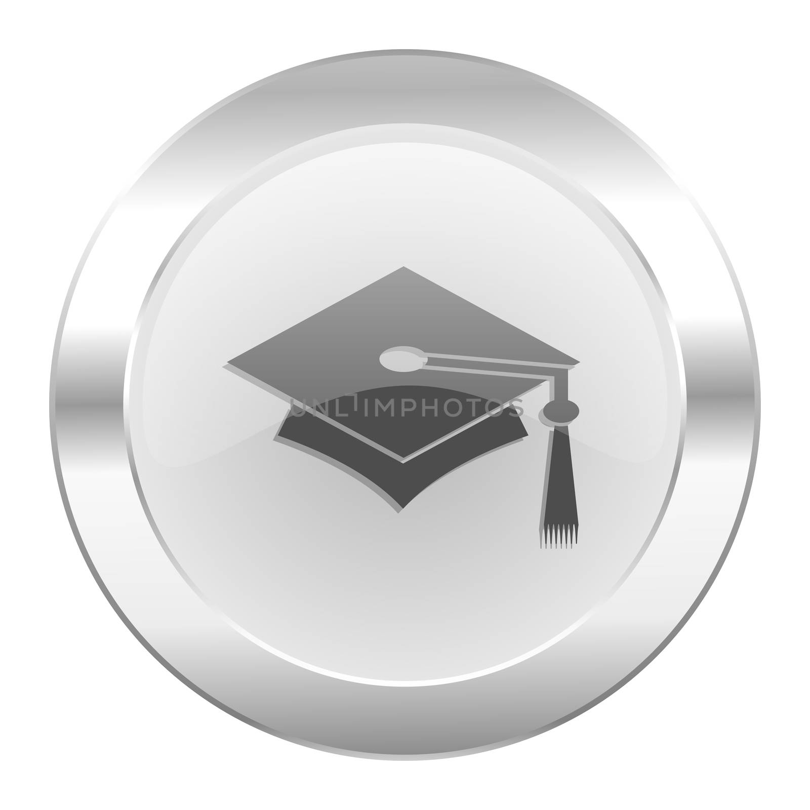 education chrome web icon isolated by alexwhite