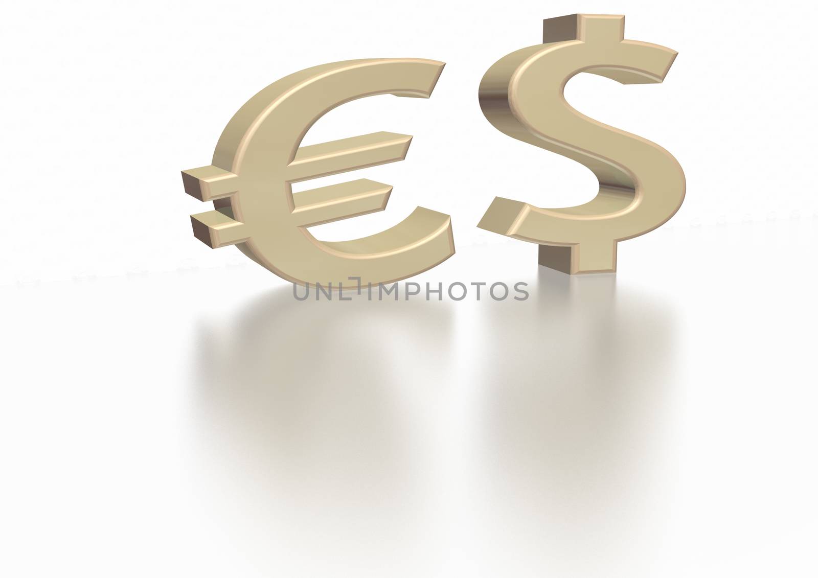 International economy currency units: euro, dollar