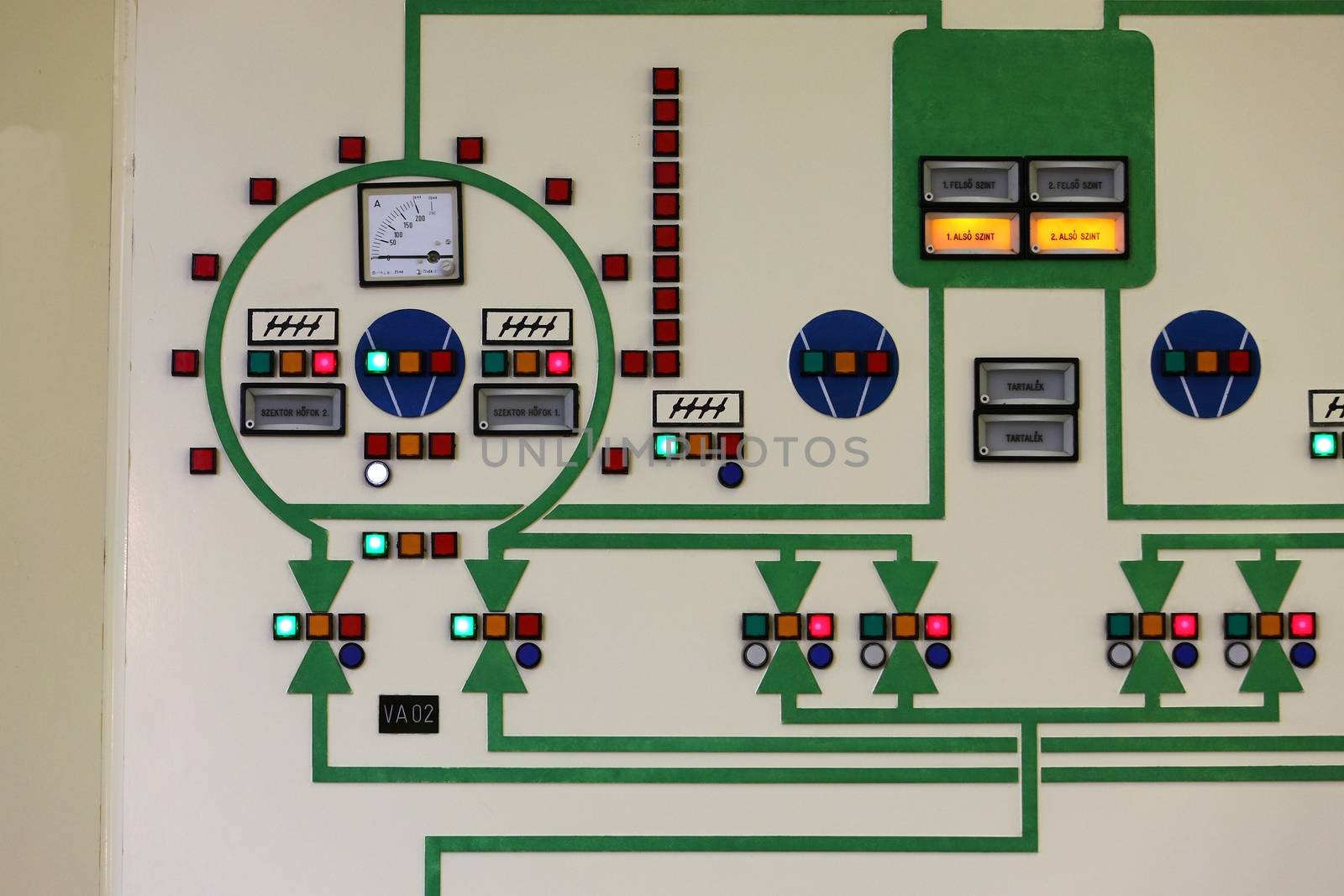 Control panel of a nuclear laboratory