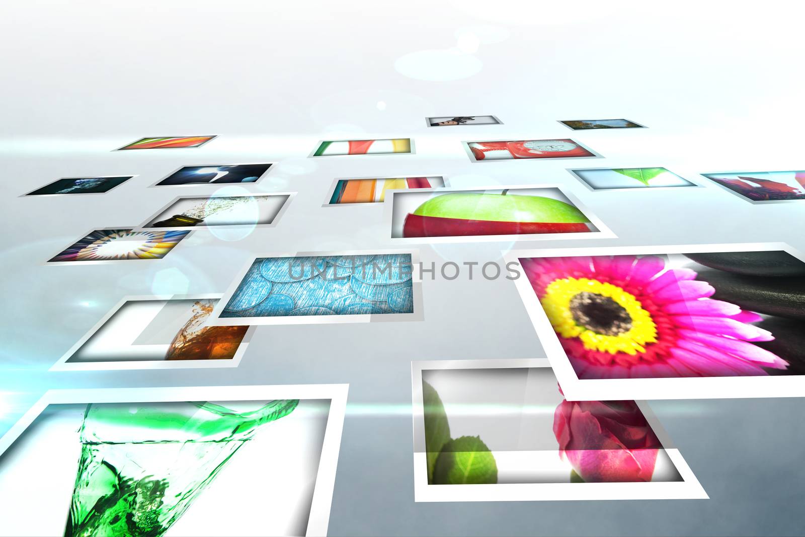 Digital composite of screen collage showing lifestyle images