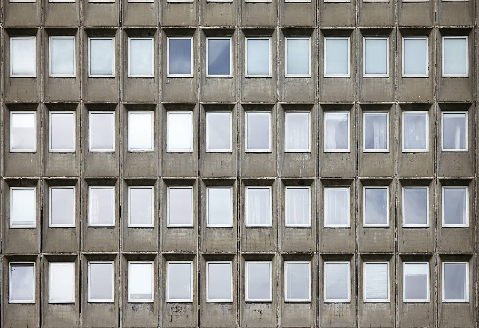 Modern office building detail, glass surface