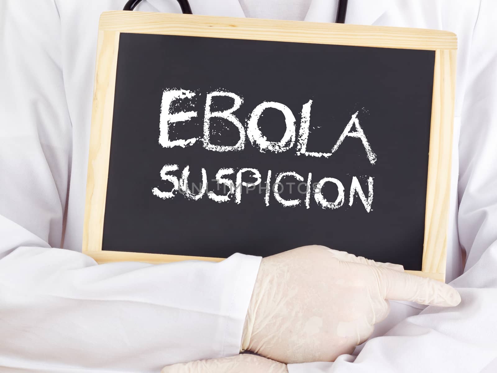 Doctor shows information: Ebola suspicion