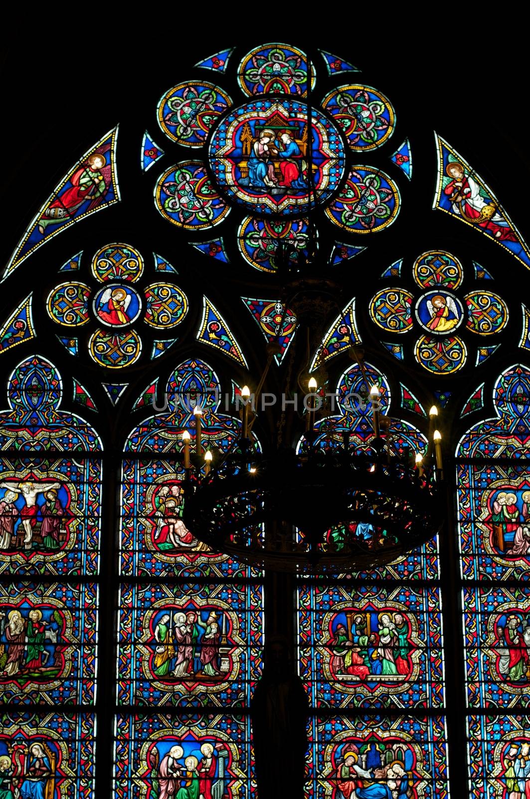 Notre Dame stained-glass window by dyvan