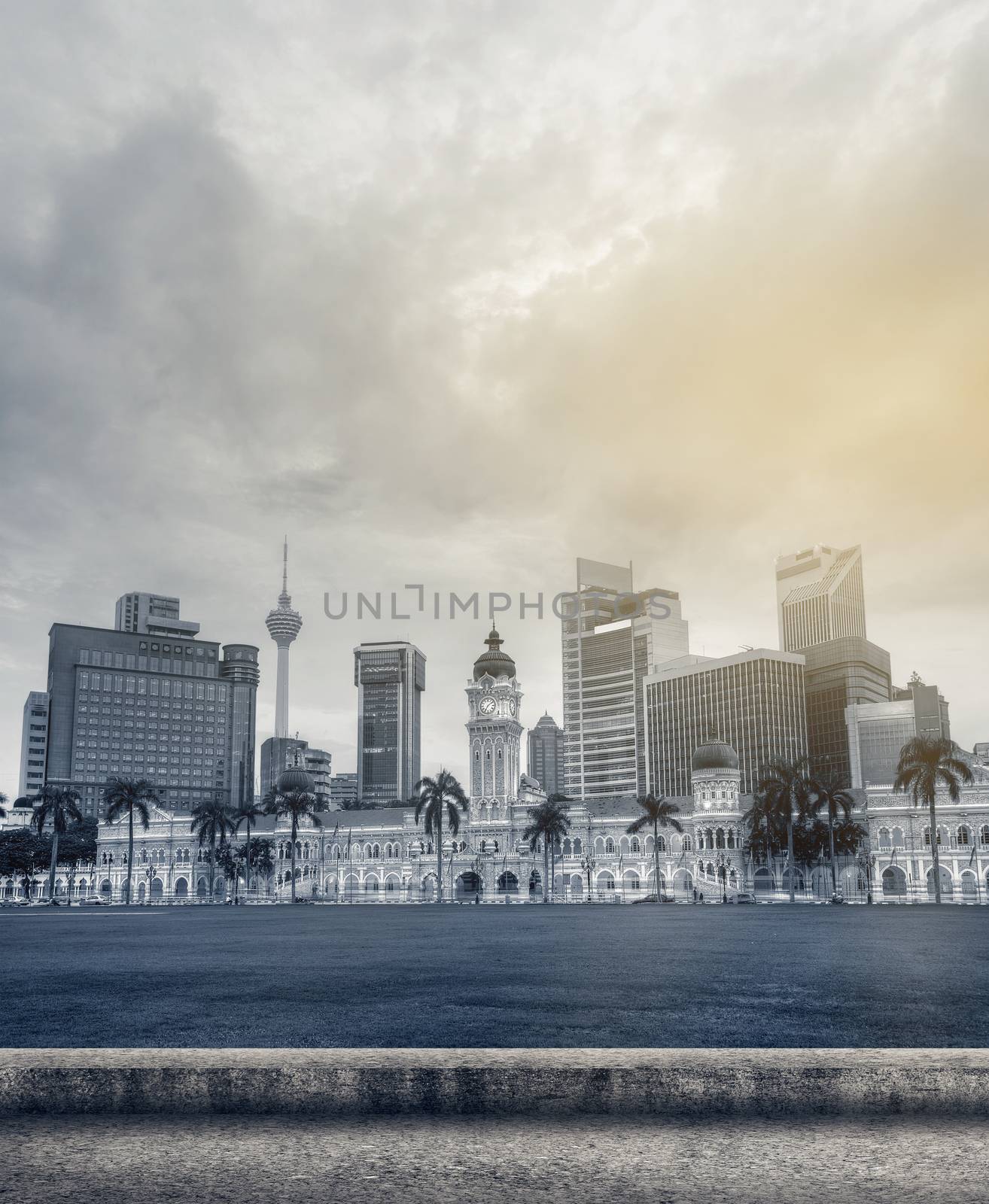 Malaysia city skyline by elwynn