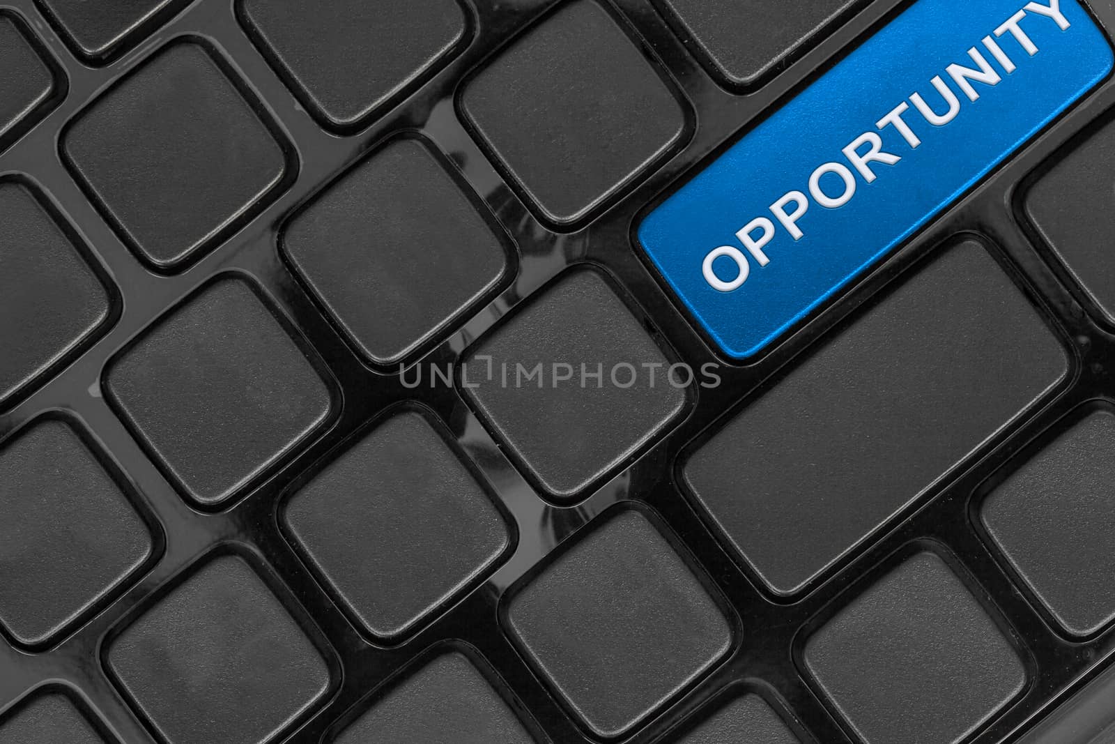 keyboard close up,top view, opportunity word