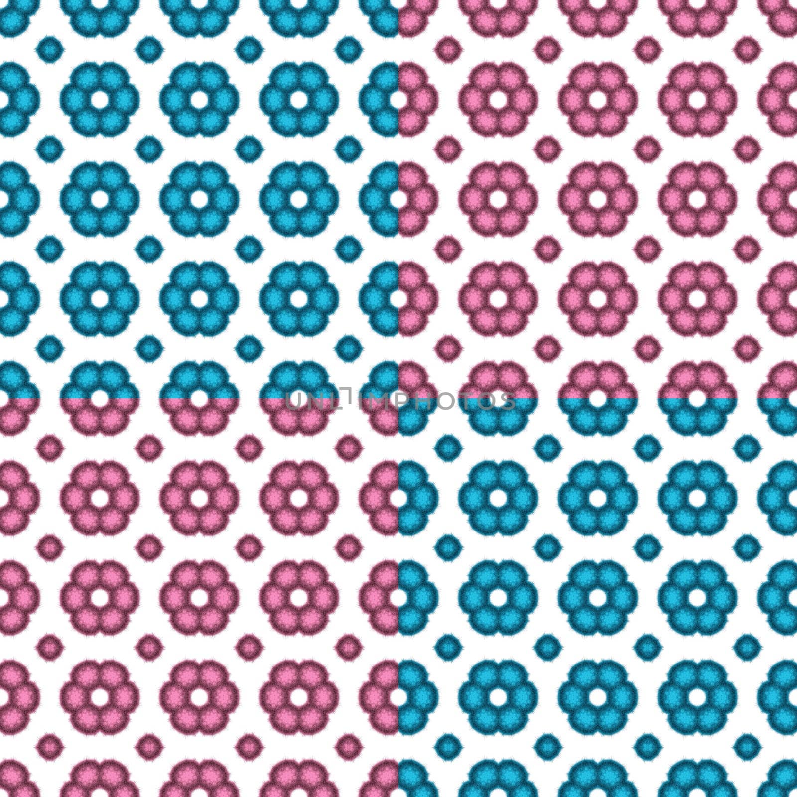 Digital computer graphic - decorative seamless ornament in a bright colors for design.
