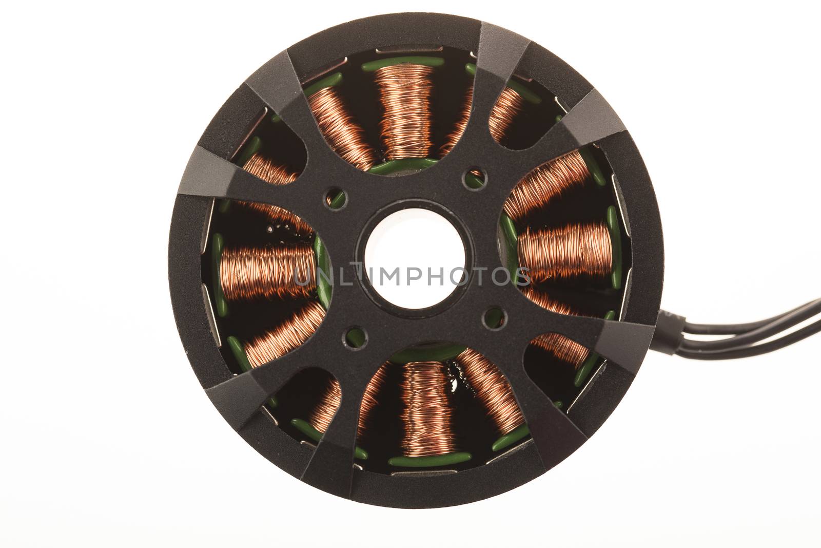 Brushless motor isolated on white.