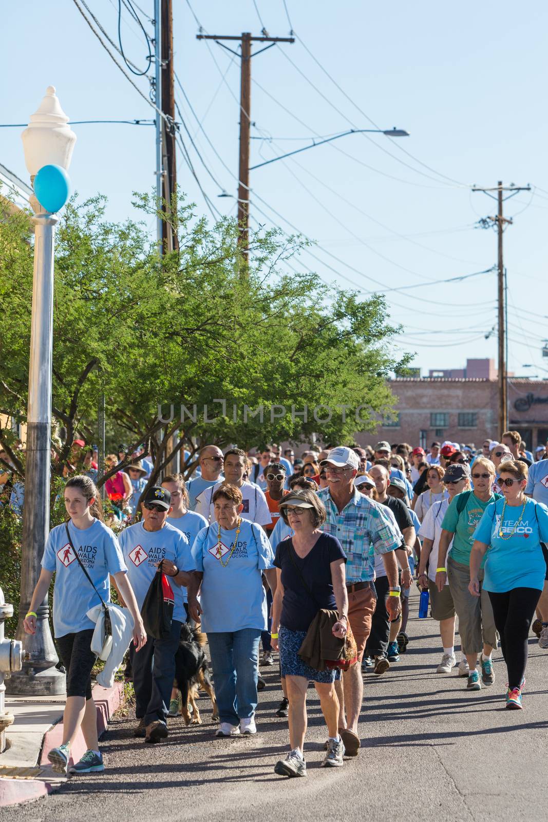 TUCSON, AZ/USA - OCTOBER 12: Unidentified participants in AIDSwalk on October 12, 2014 in Tucson, Arizona, USA.