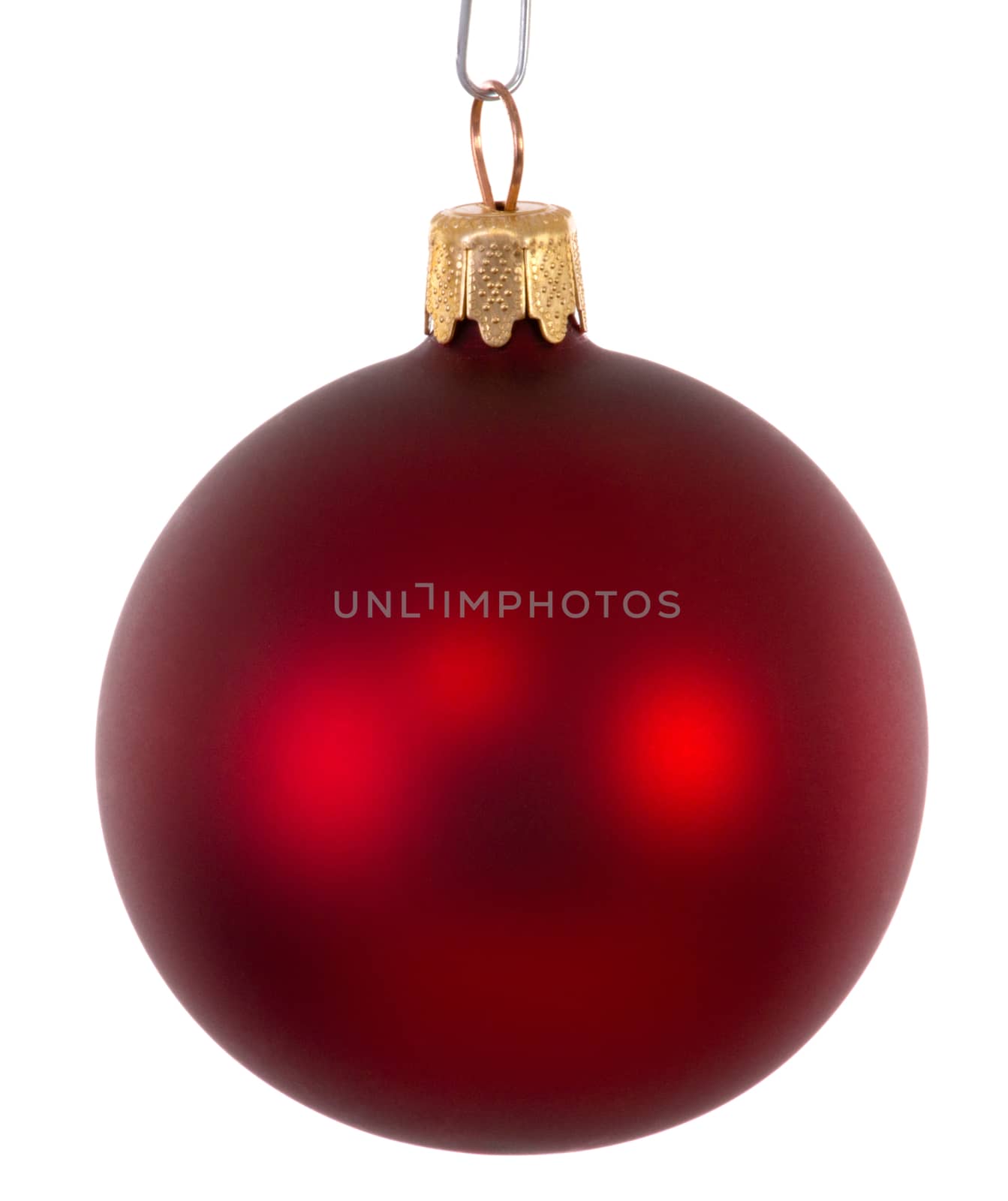 Red christmas ball ornament by gwolters