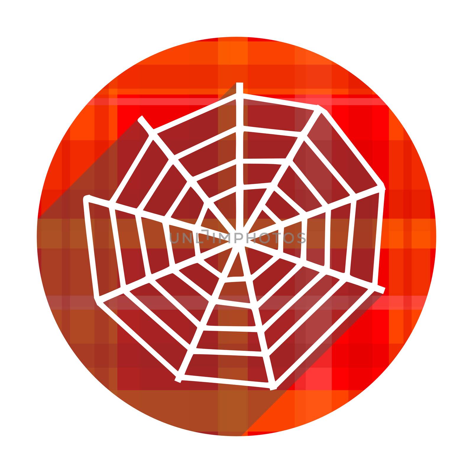 spider web red flat icon isolated by alexwhite